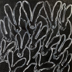 "Black Diamond Dust" Monochrome on Diamond Dust Bunnies Oil on Canvas