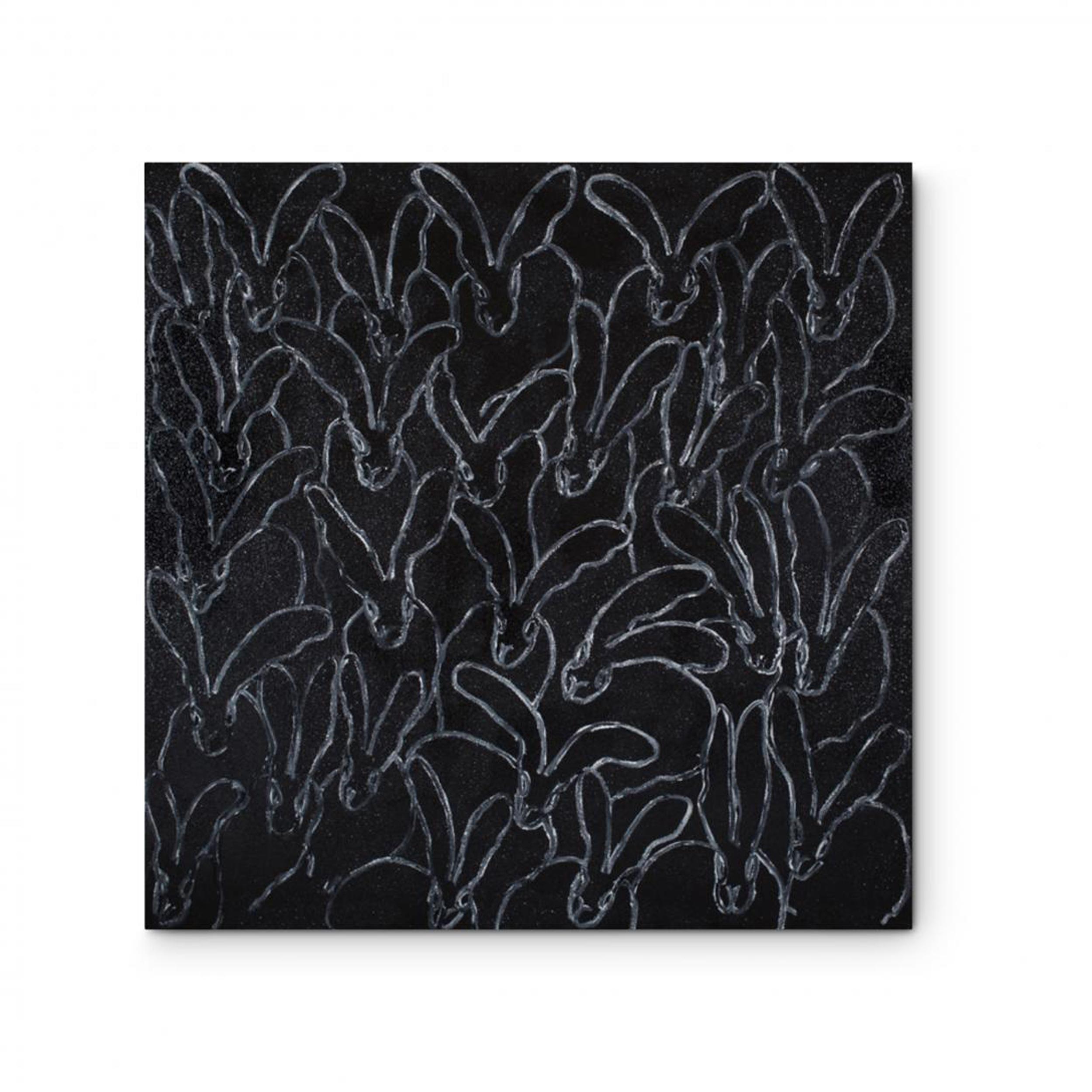 Hunt Slonem Abstract Painting - Black Diamond 