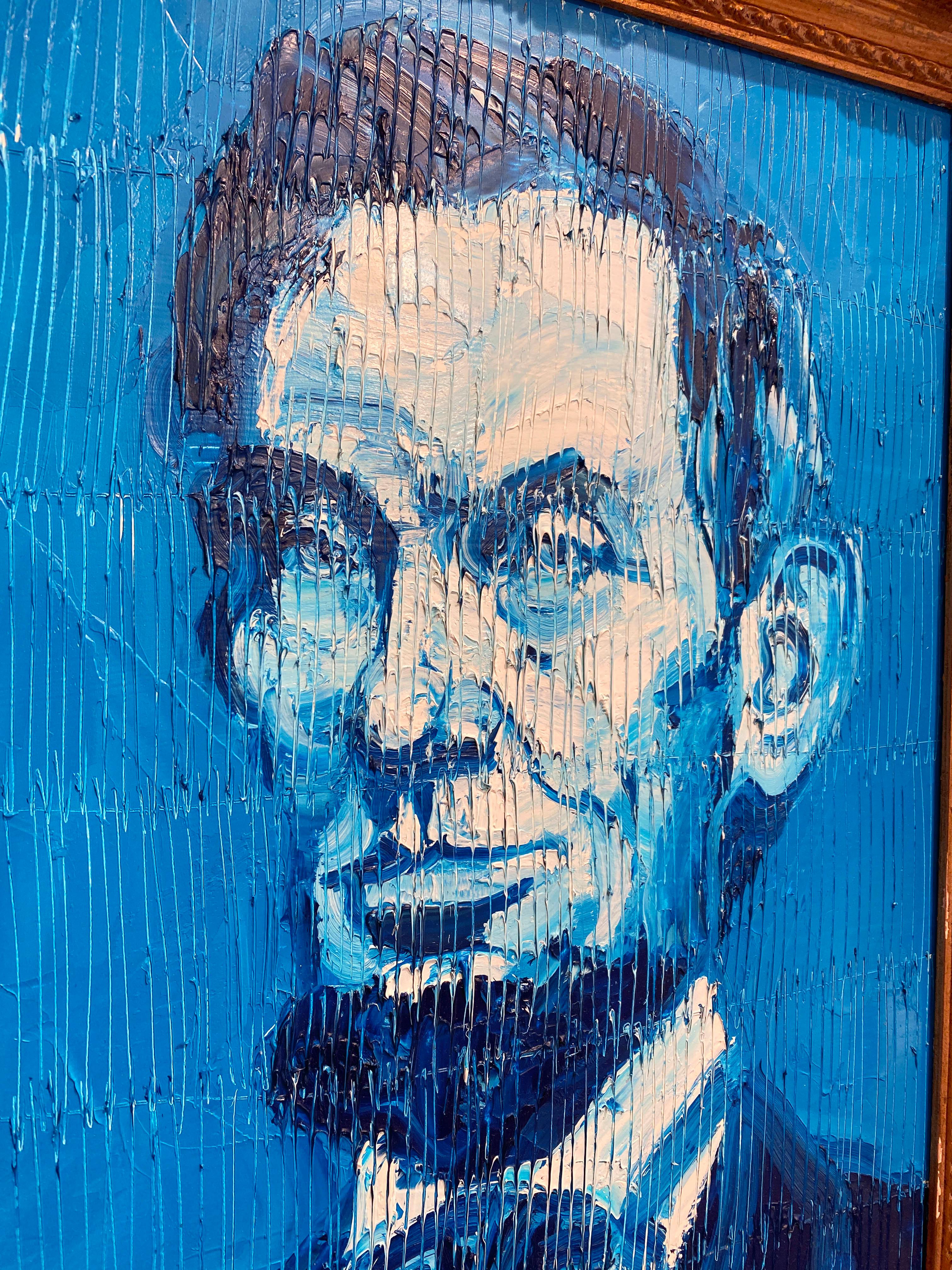 Artist:  Slonem, Hunt
Title:  Blue Abe
Series:  Abe
Date:  2020
Medium:  Oil on panel
Unframed Dimensions:  20