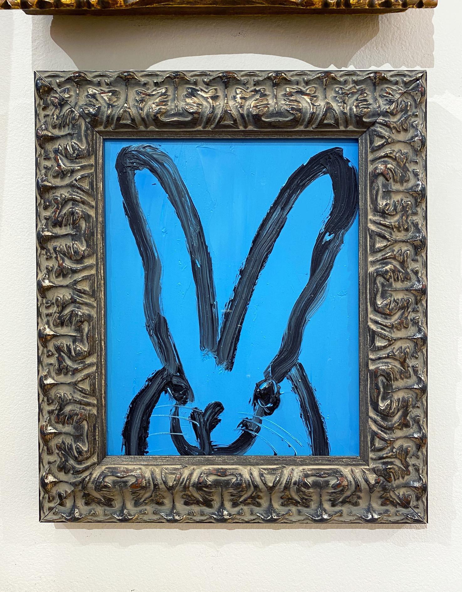 Blue Bunny - Painting by Hunt Slonem