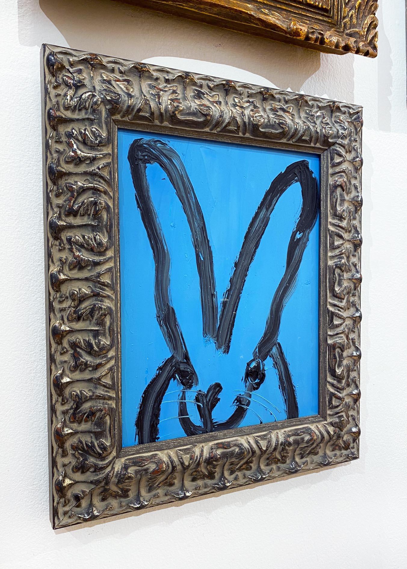 Blue Bunny - Contemporary Painting by Hunt Slonem