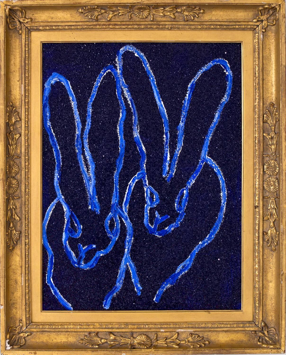 Hunt Slonem Animal Painting - Blue Diamond (CER01384)
