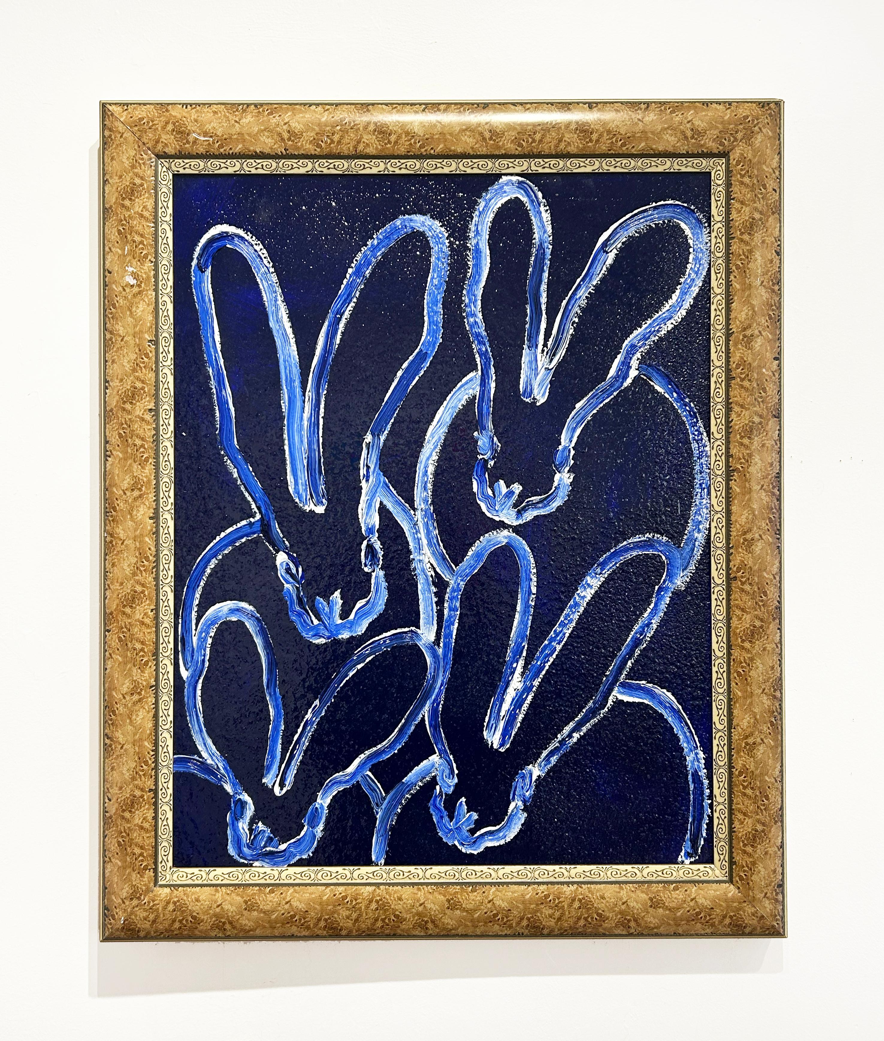 Blue Diamond Dust 4 Play - Contemporary Painting by Hunt Slonem