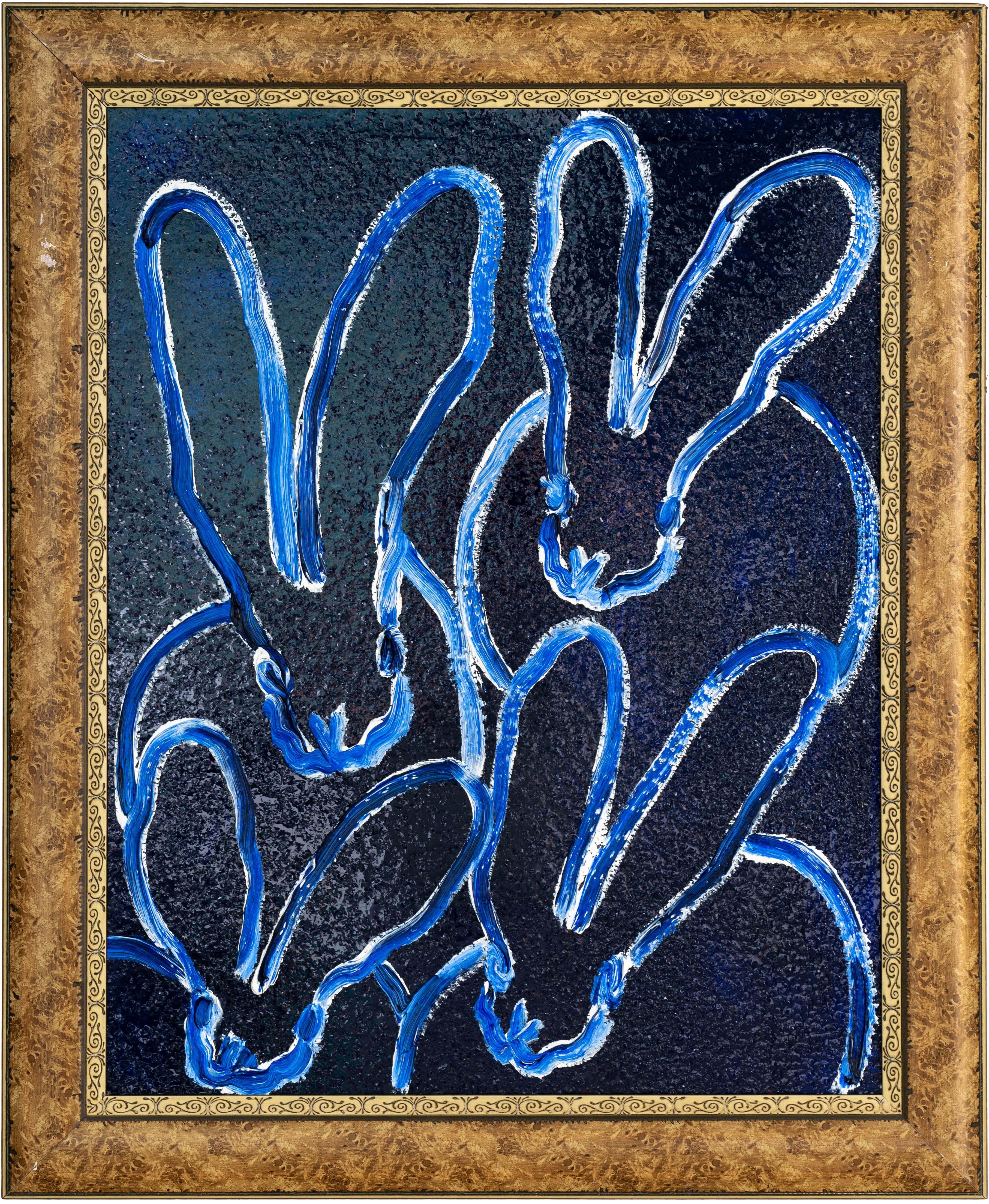 Blue Diamond Dust 4 Play - Painting by Hunt Slonem