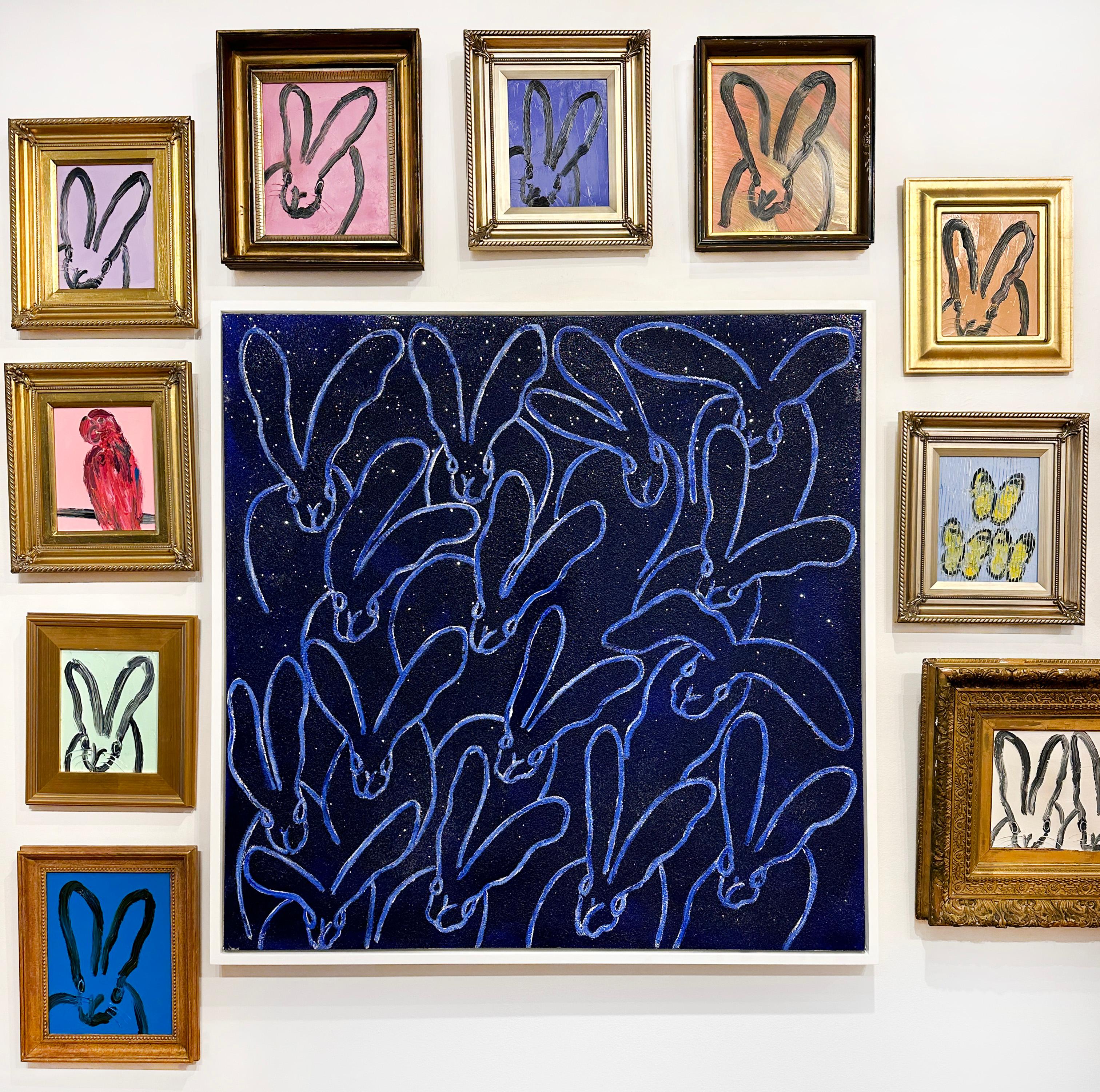 Blue Diamond Dust (Weekend) - Contemporary Painting by Hunt Slonem