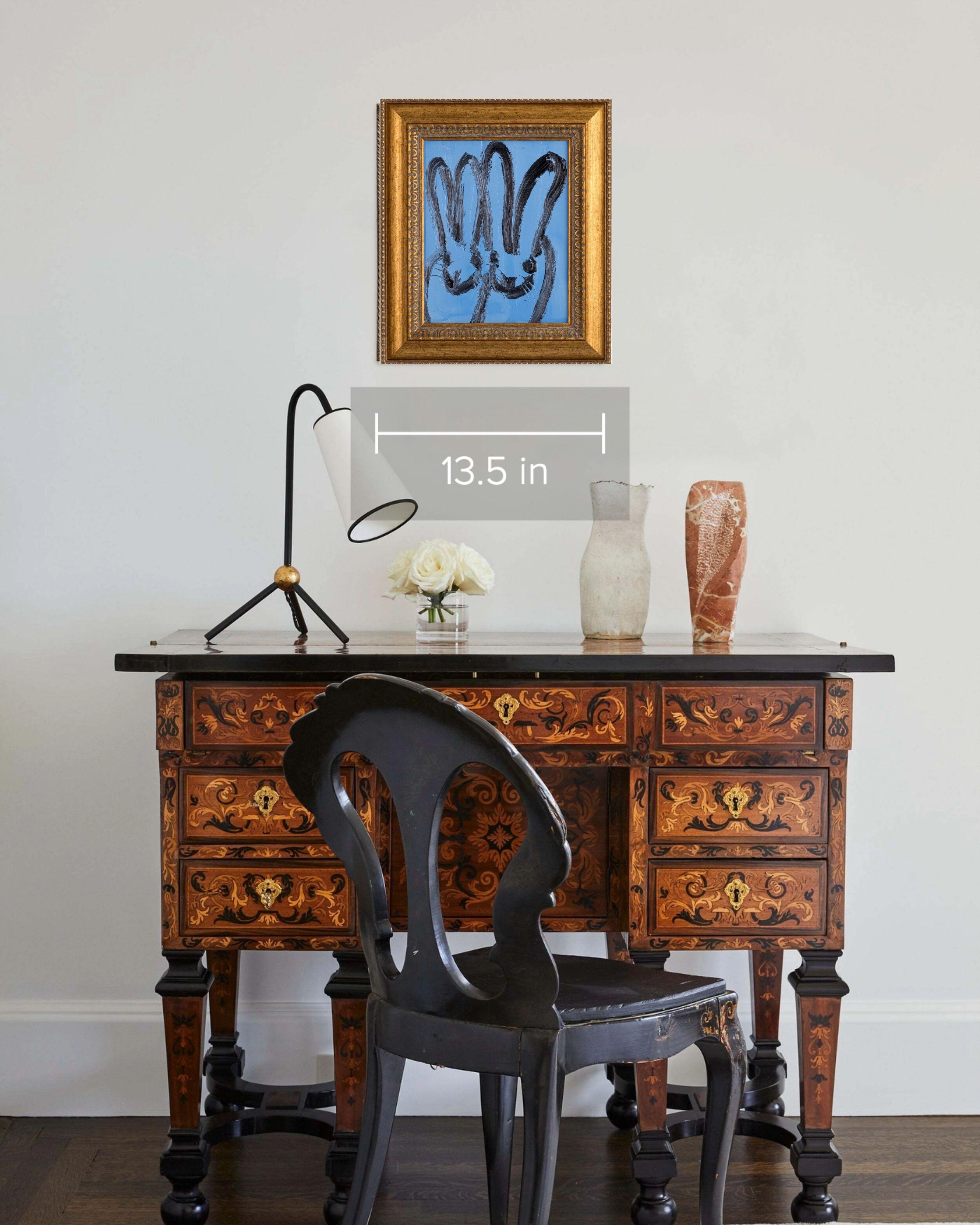 Blue Double - Post-Modern Painting by Hunt Slonem