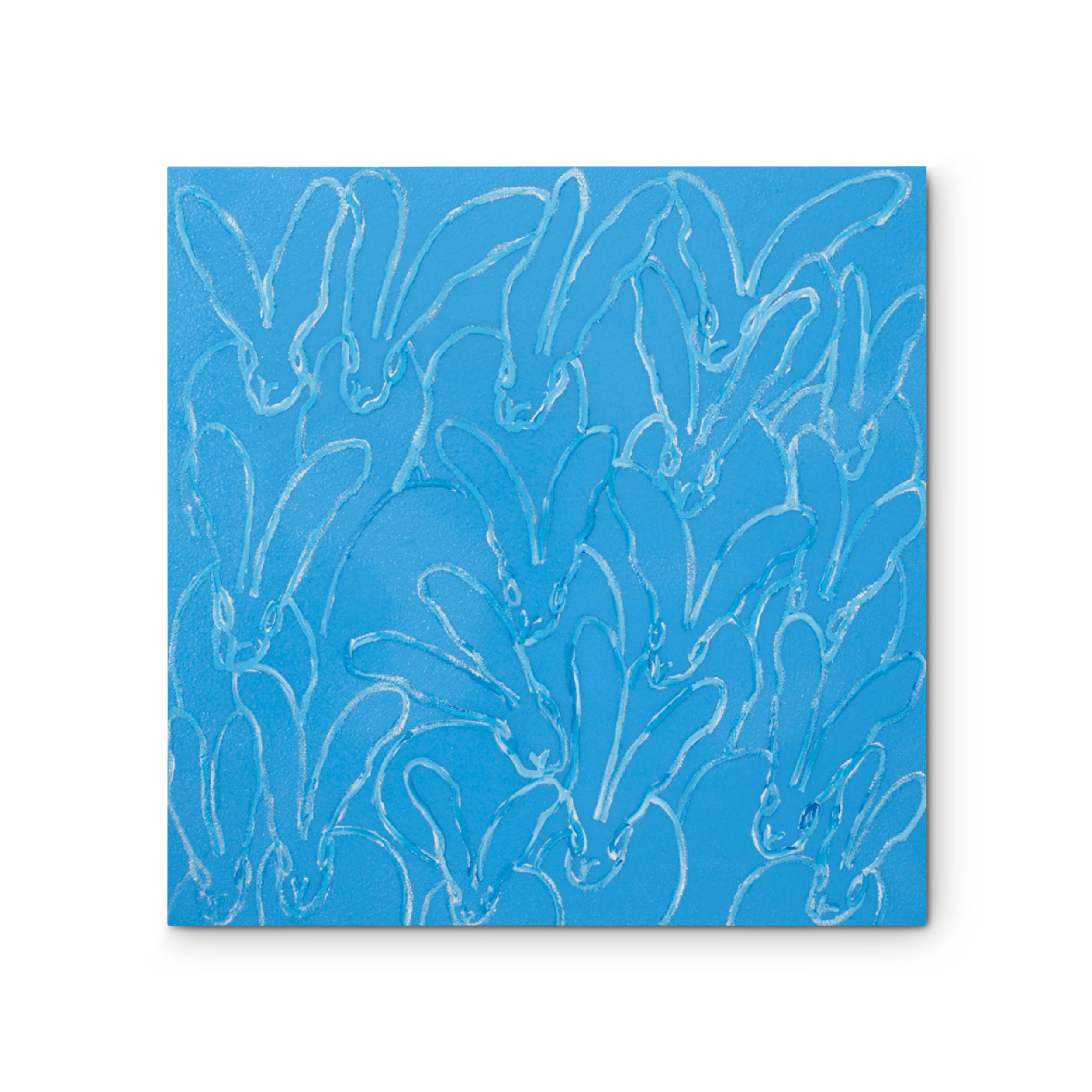 Hunt Slonem Animal Painting - BLUE HOP