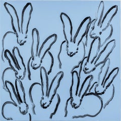 Huddle (Hutch) « Busny Painting » - Peinture à l'huile originale de Huddle