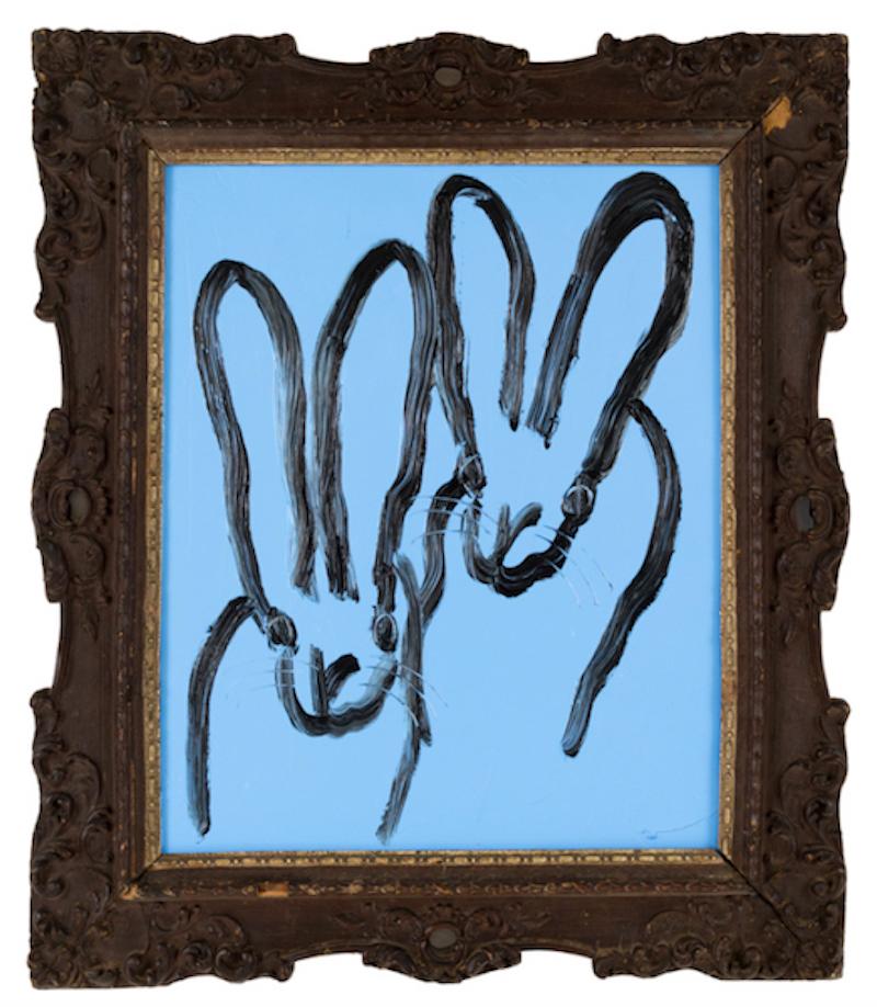 Hunt Slonem Animal Painting - Blue Moves
