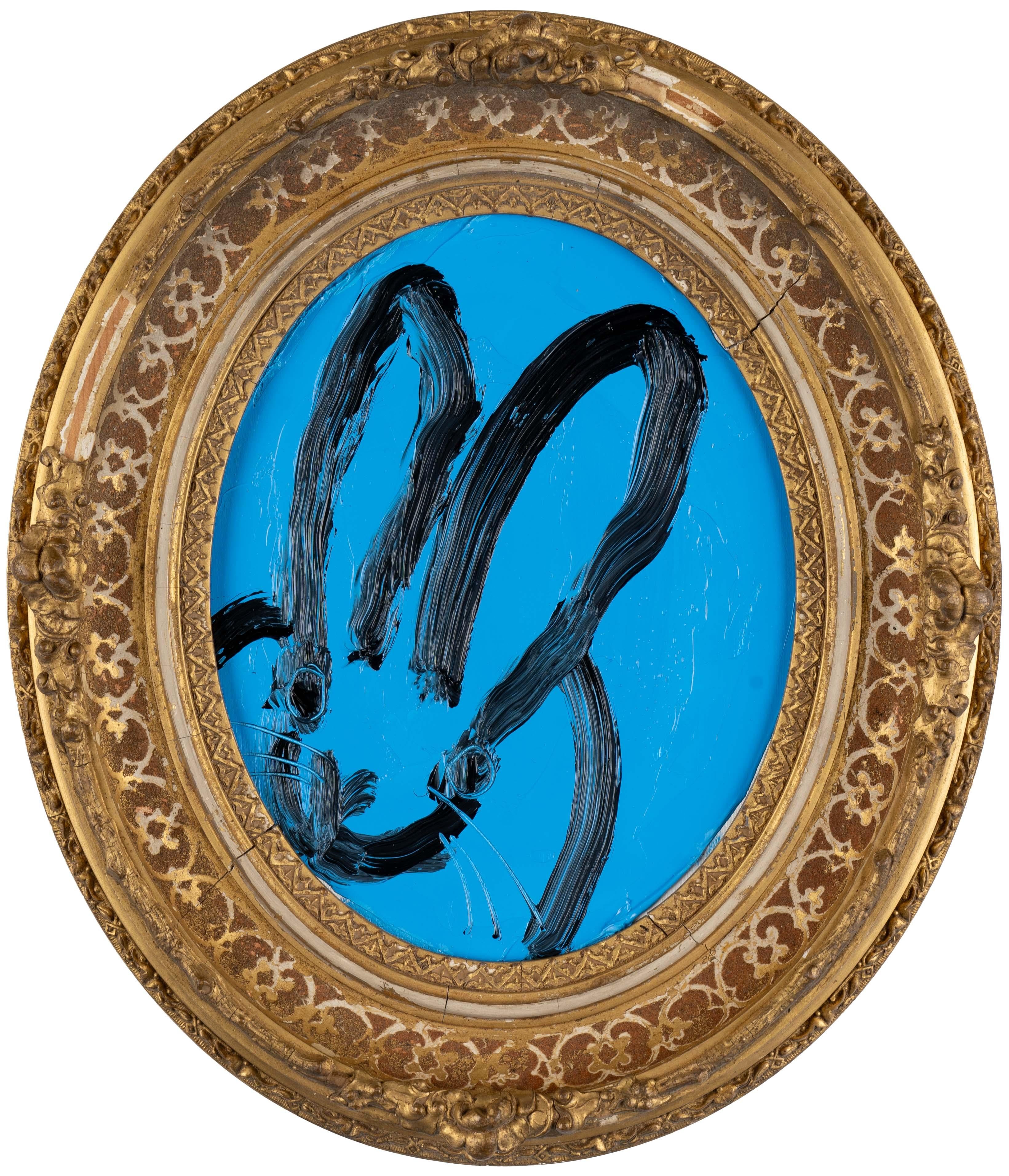 Hunt Slonem Animal Painting - Blue Oval
