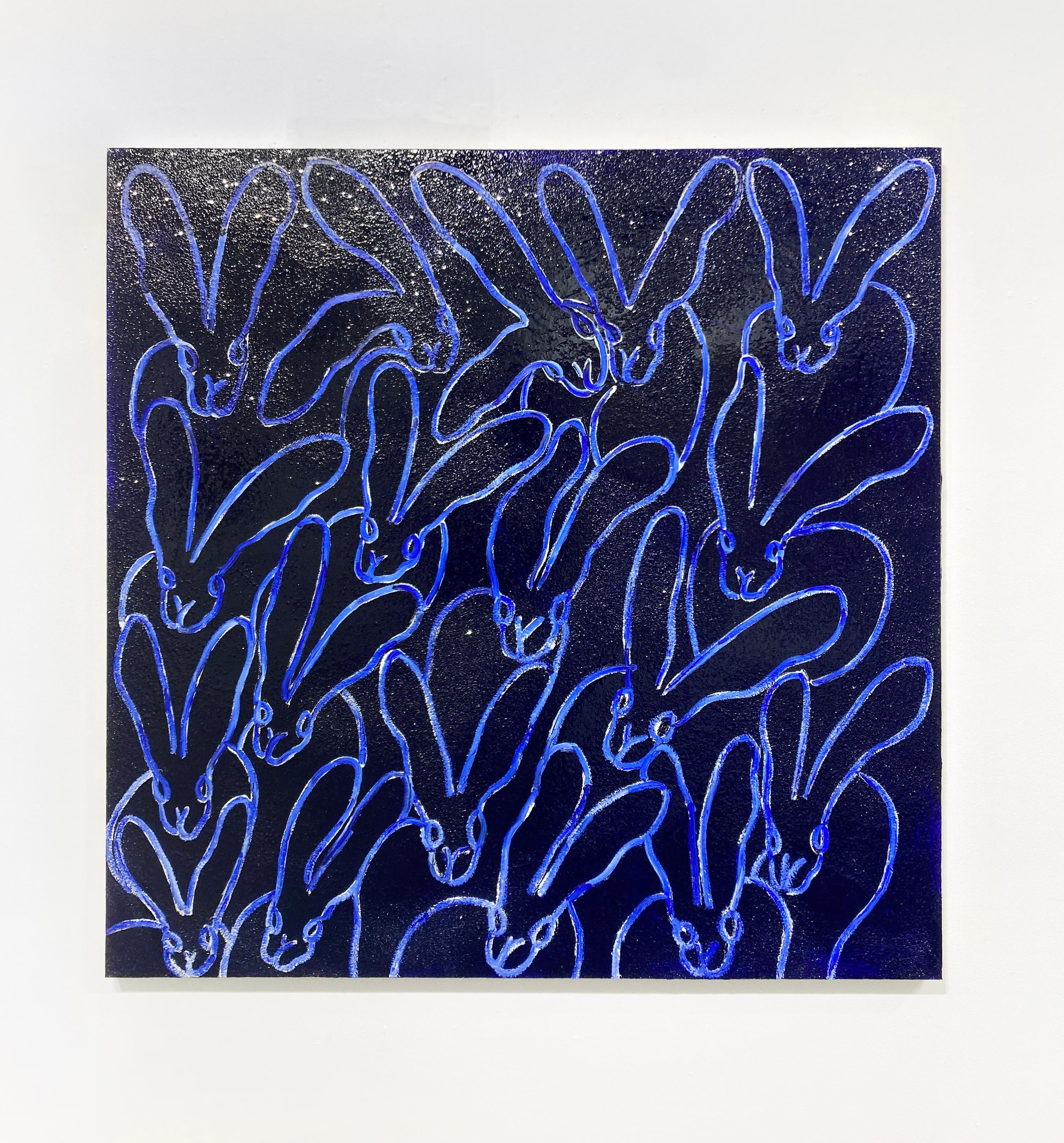 Blue Rhapsody - Painting by Hunt Slonem