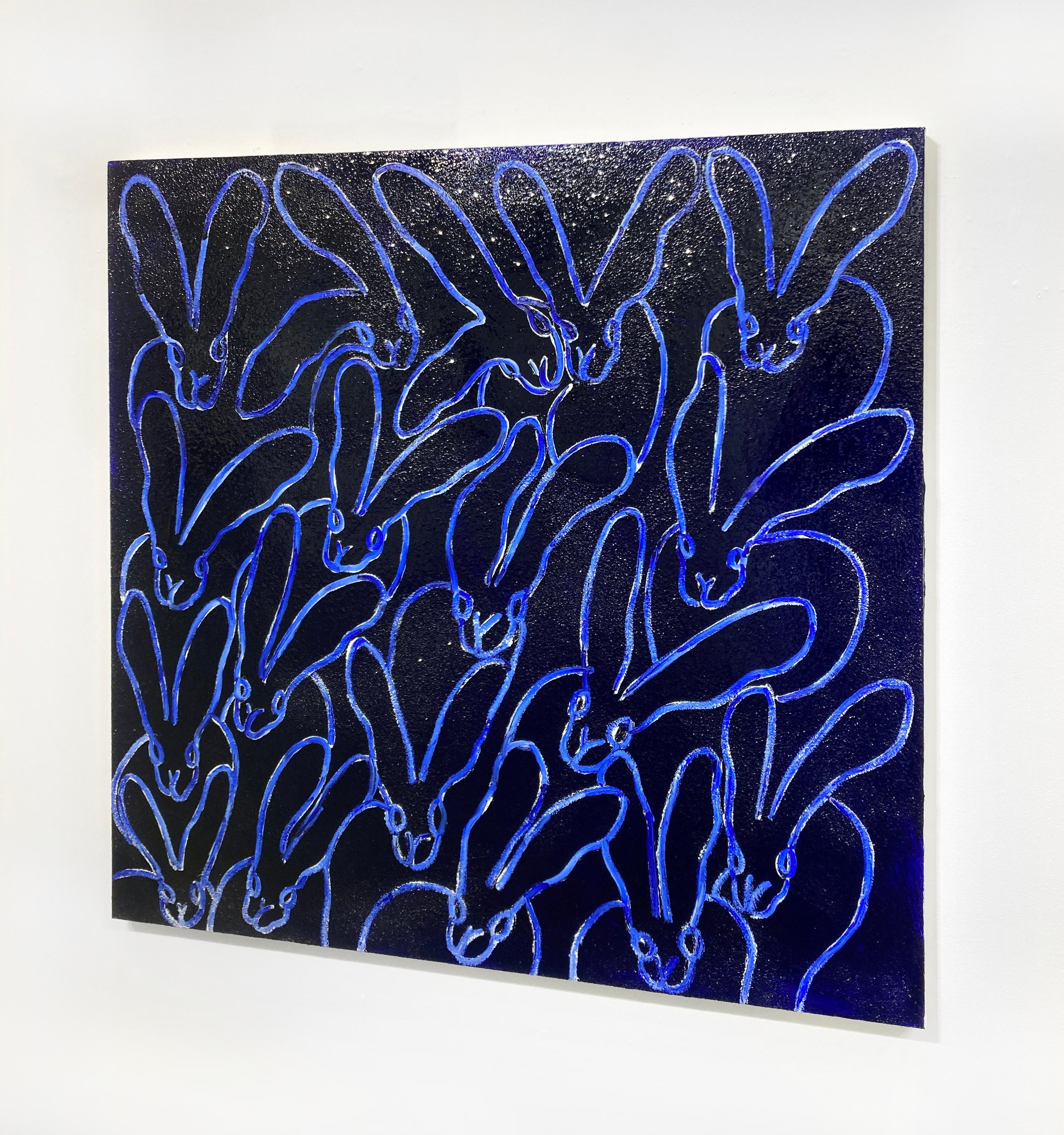 Blue Rhapsody - Contemporary Painting by Hunt Slonem