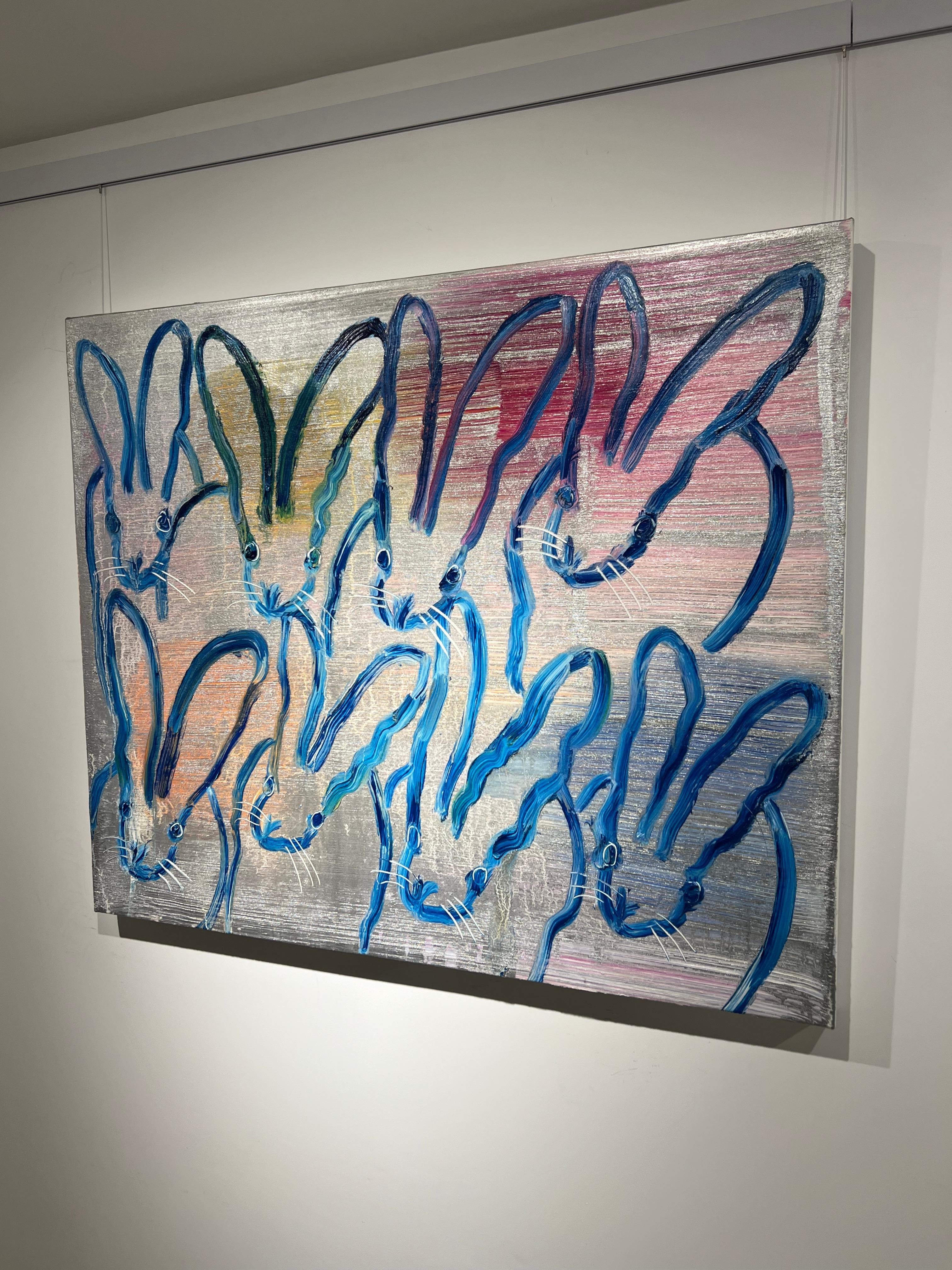 Course bleue - Painting de Hunt Slonem