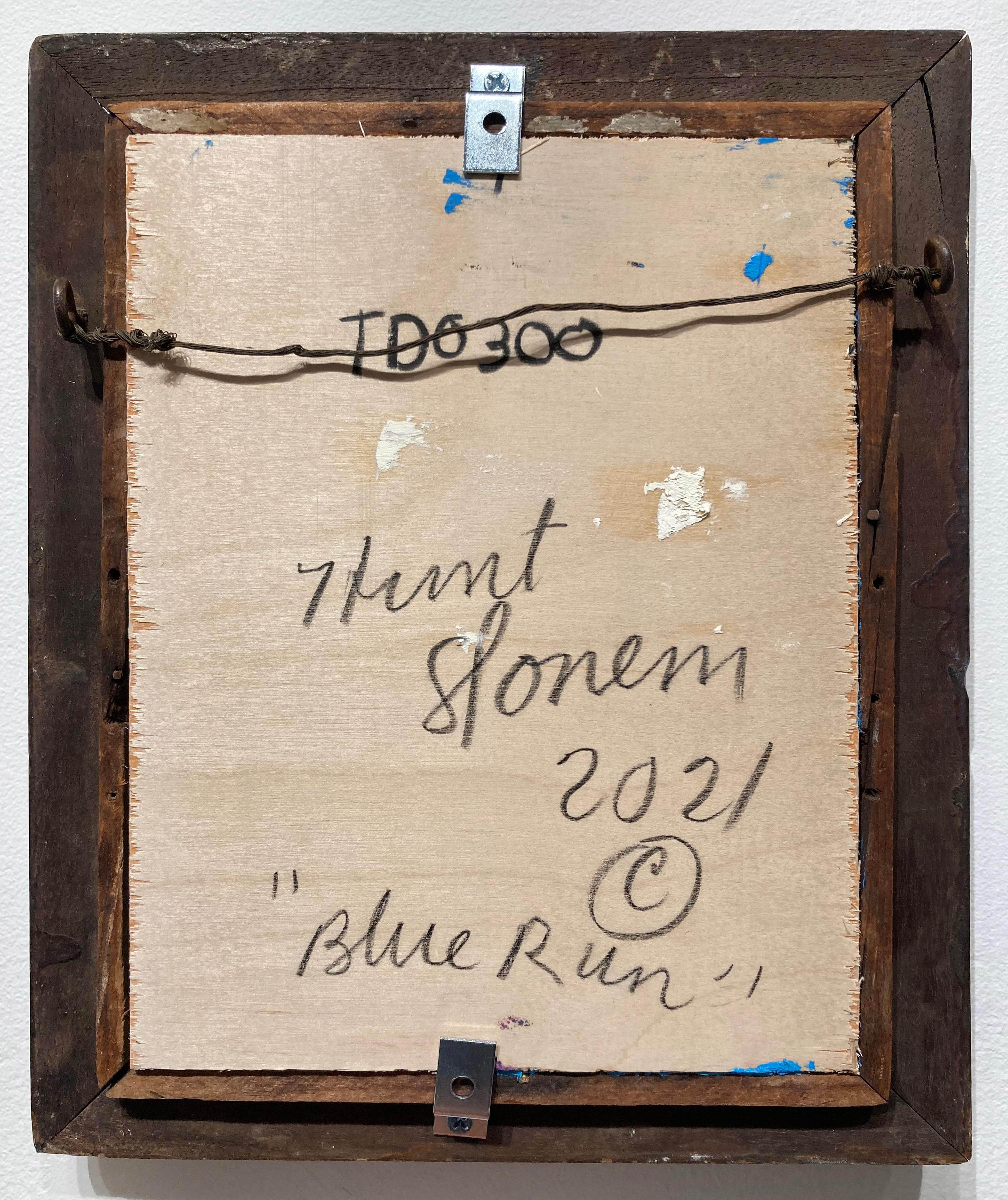 Artist:  Slonem, Hunt
Title:  Blue Run
Date:  2021
Medium:  Oil on Wood
Unframed Dimensions:  8.5
