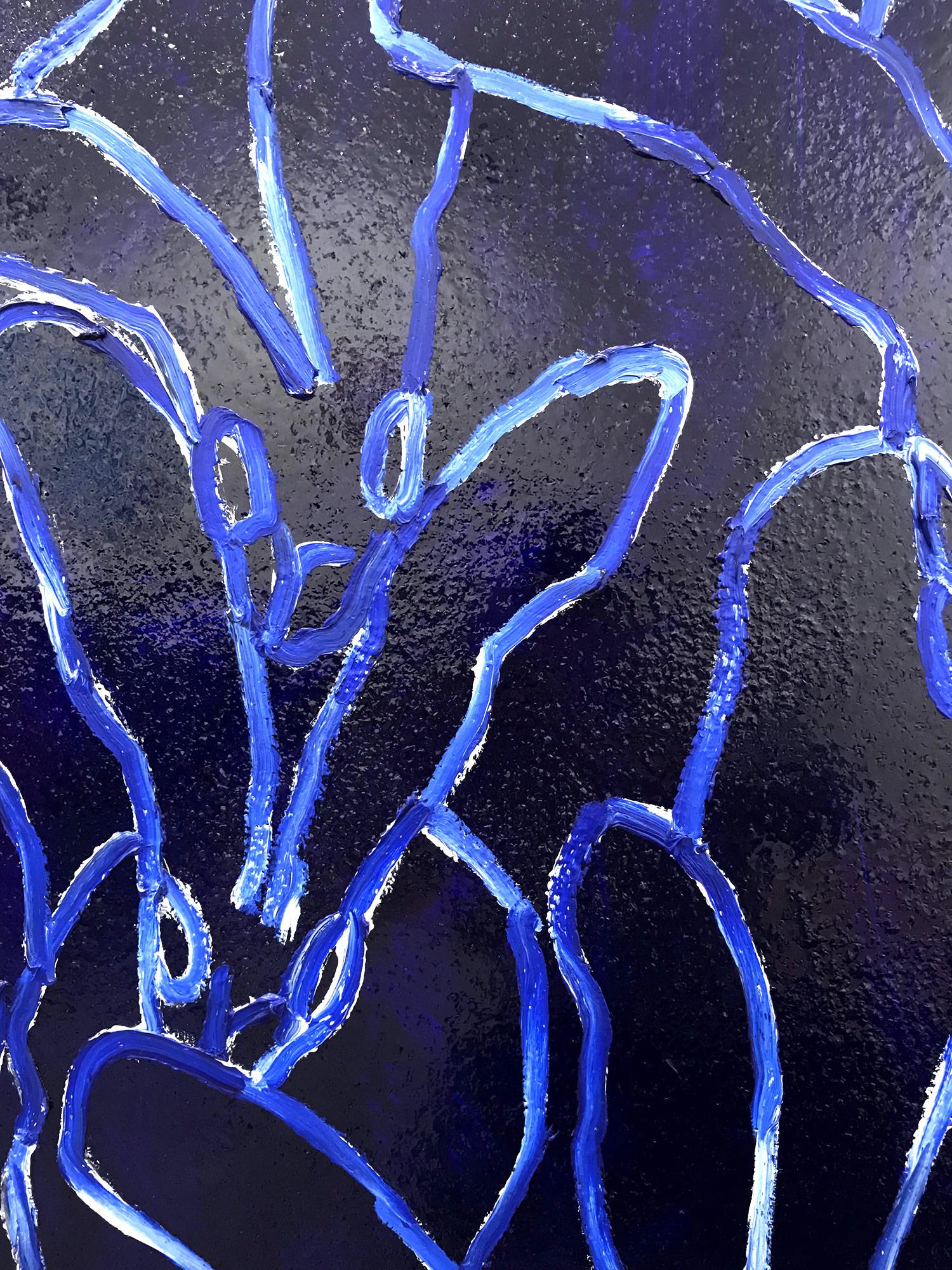 Blue Tanzania (Diamond Dust Bunnies on Ultramarine Blue) 1