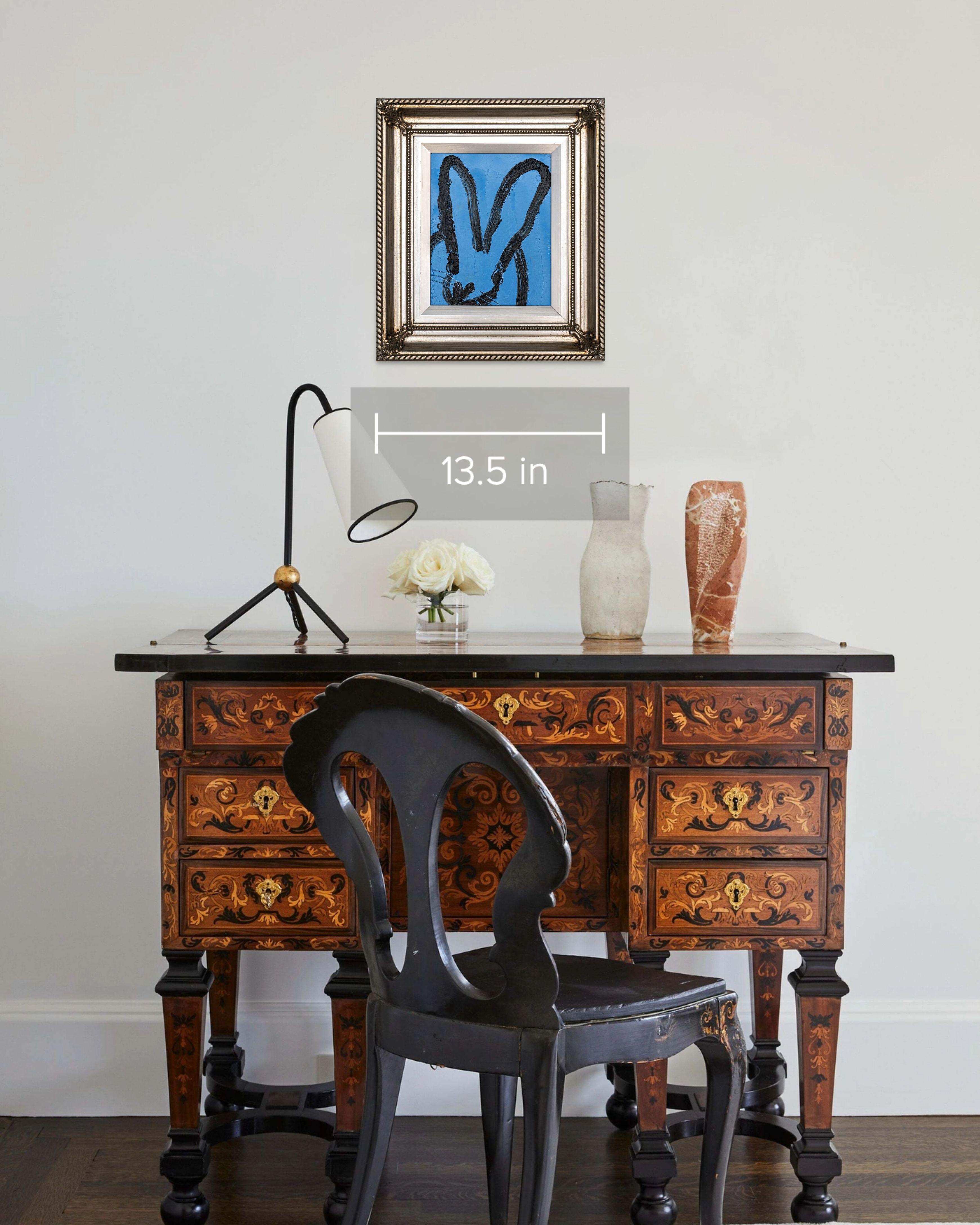 Blues Bunny - Post-Modern Painting by Hunt Slonem