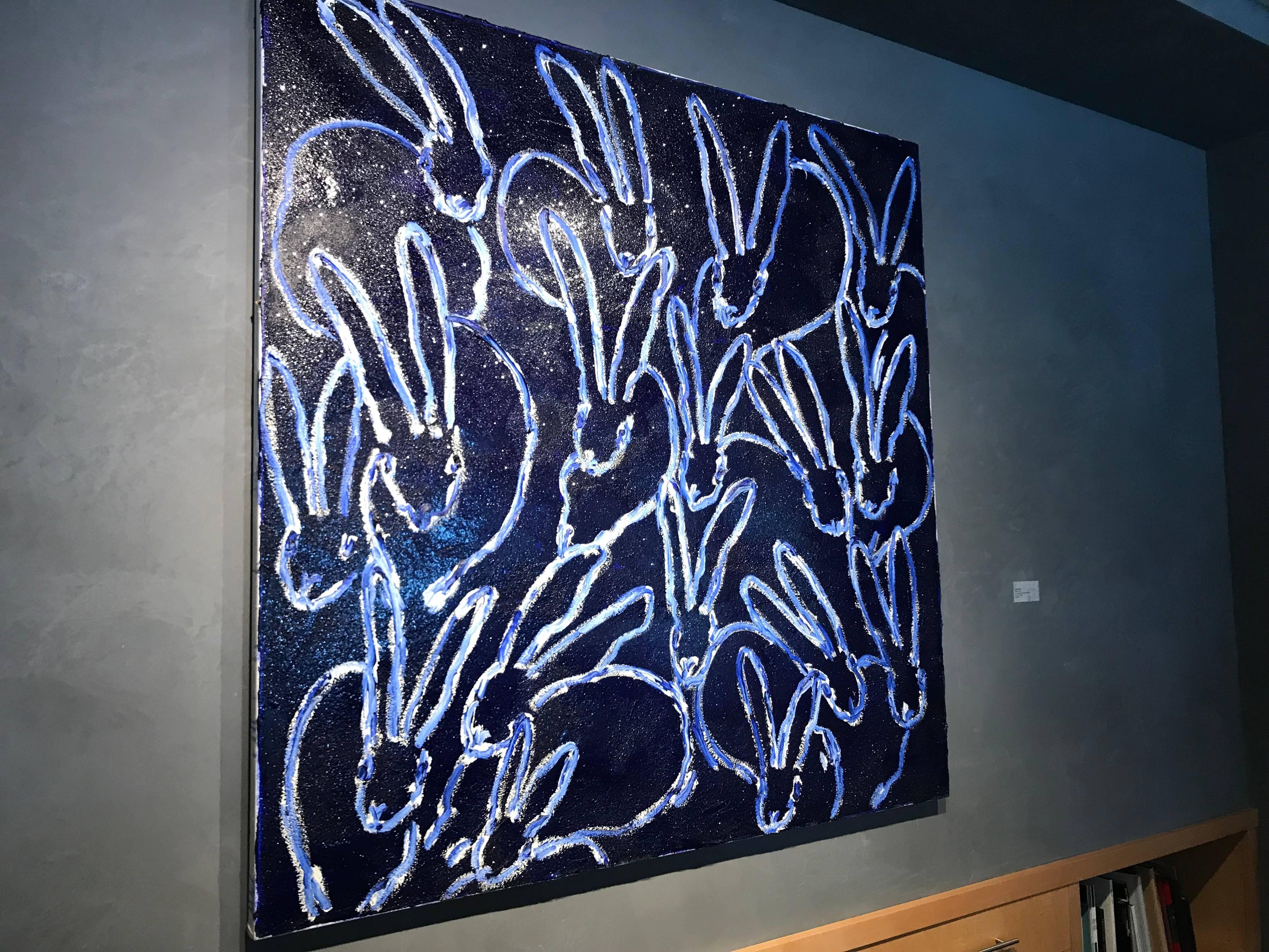 Blues - Contemporary Painting by Hunt Slonem