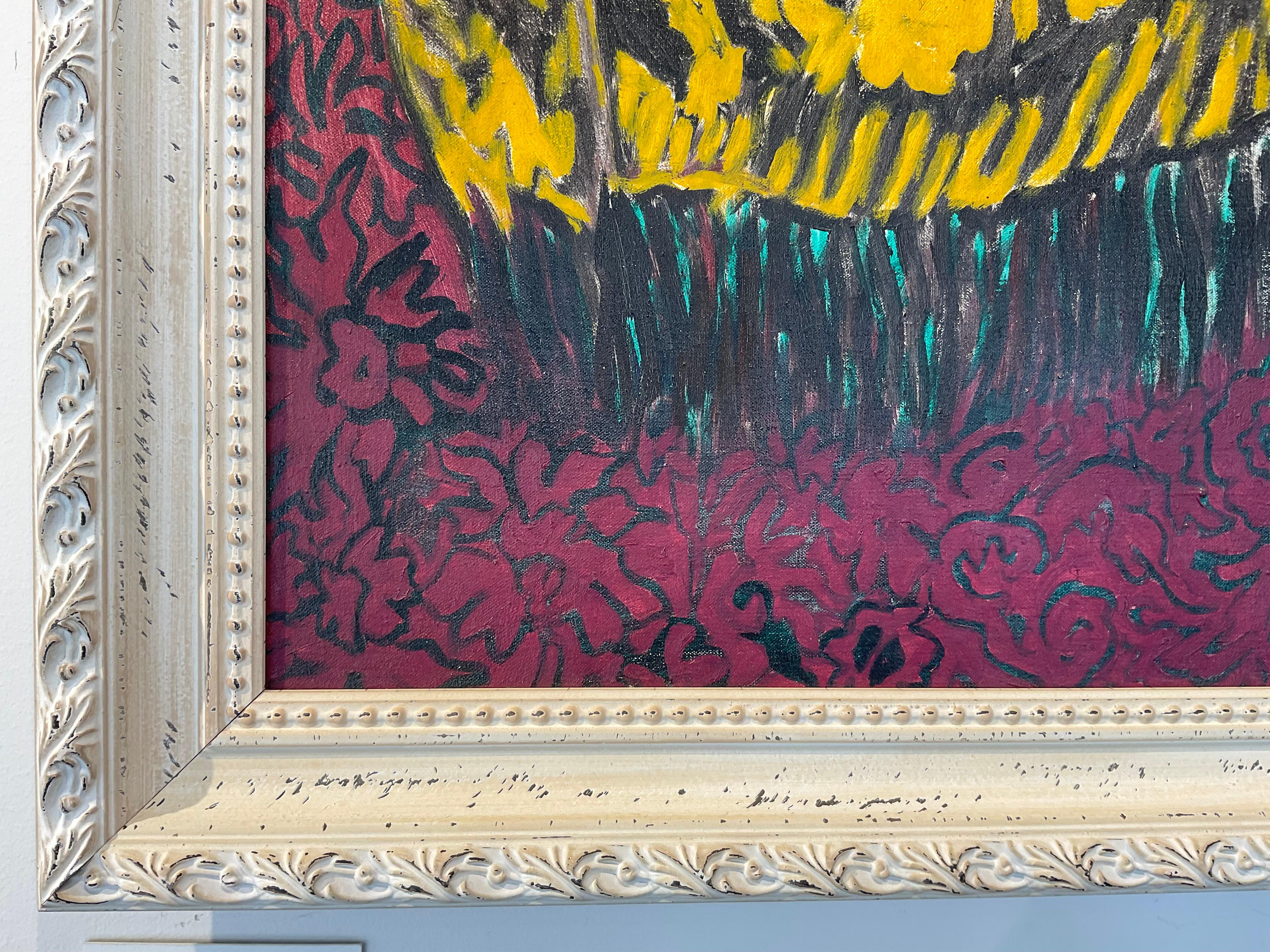 Bromeliad - Contemporary Painting by Hunt Slonem