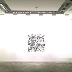 Bunnies on White Diamond Dust