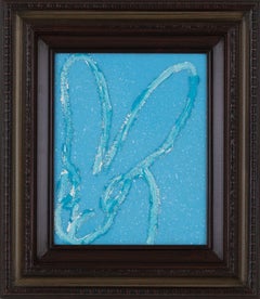 Bunny on Light Blue Diamond Dust