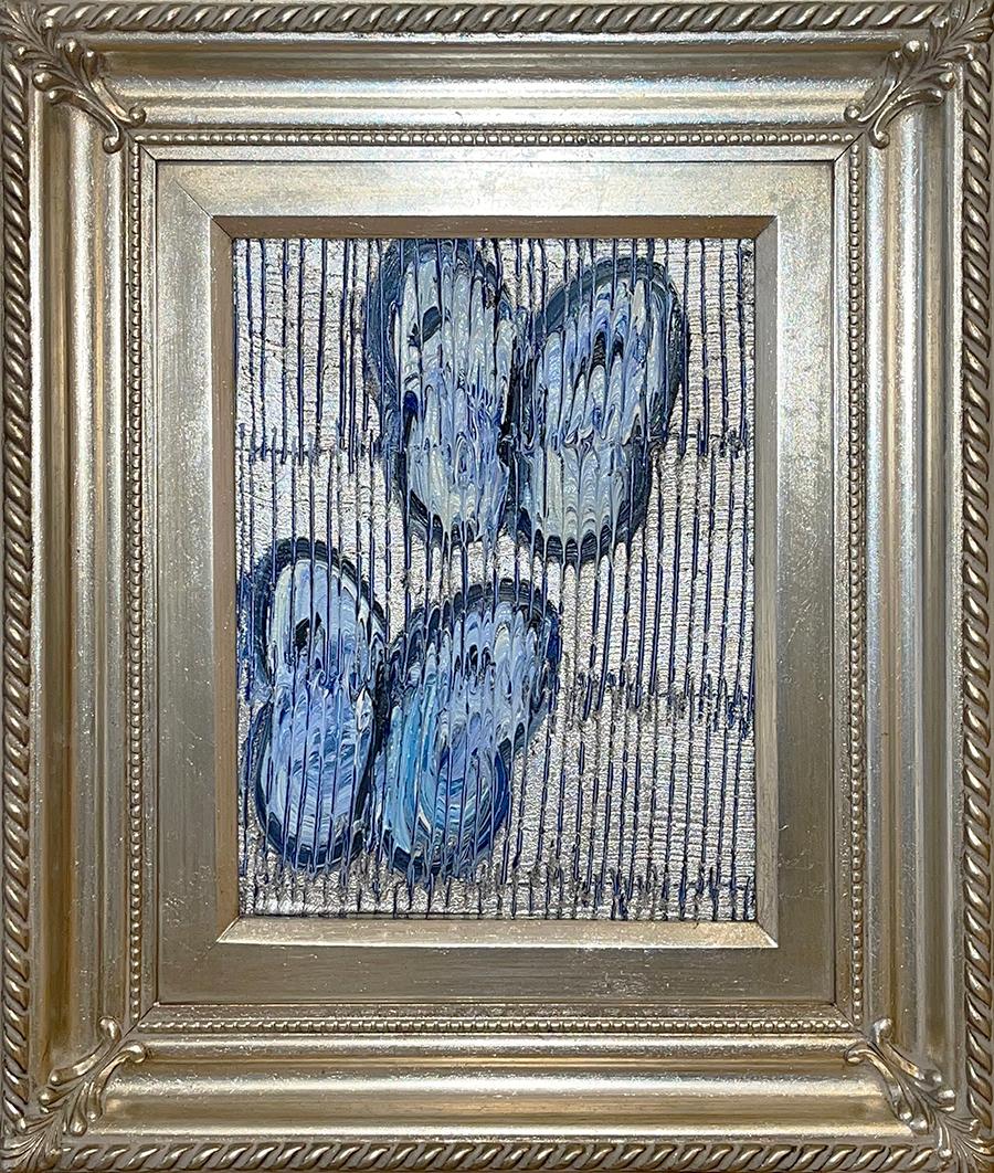 Schmetterlinge Silver – Painting von Hunt Slonem