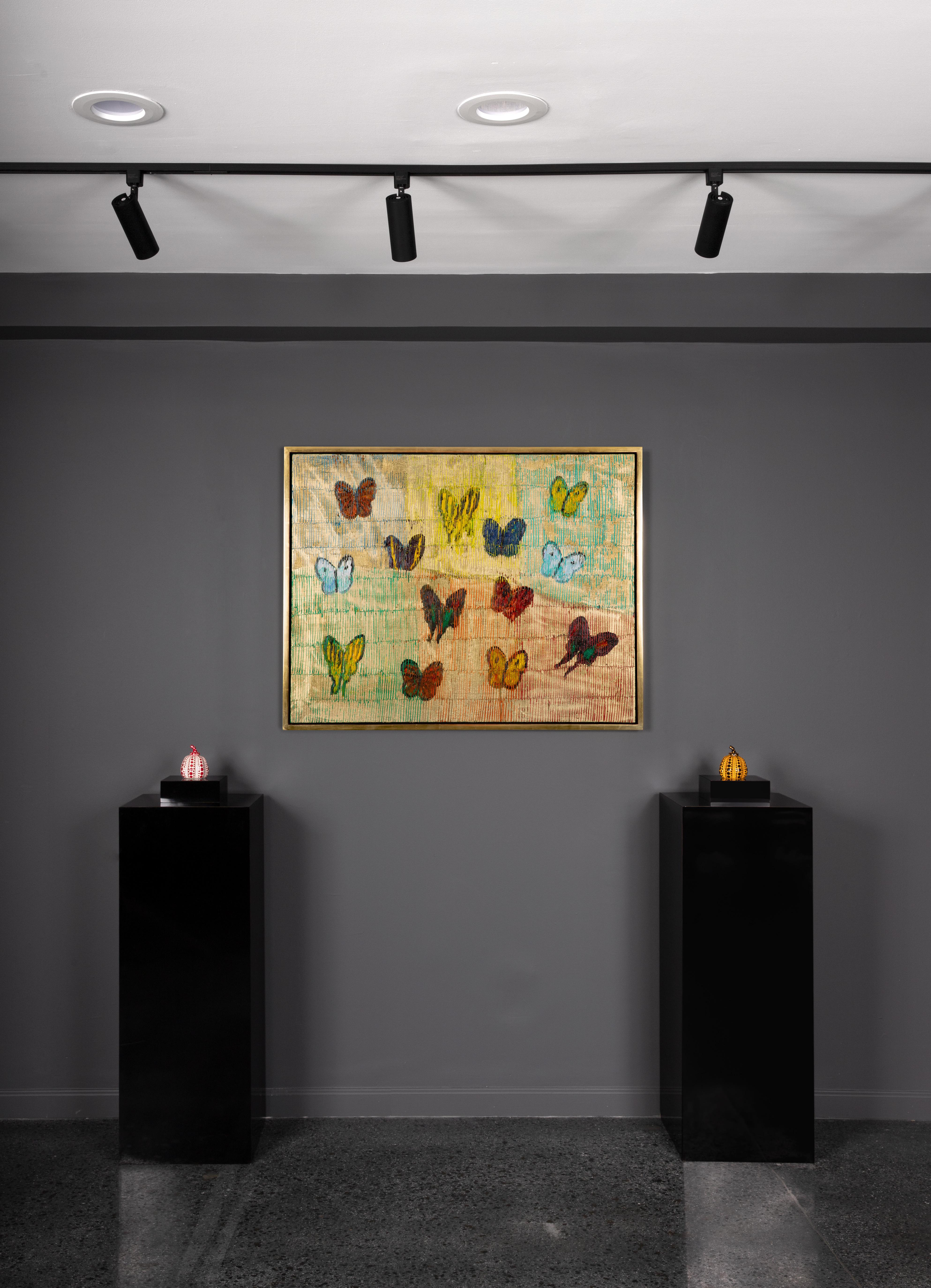 Pittura unica 'Scarabeo di farfalle 1