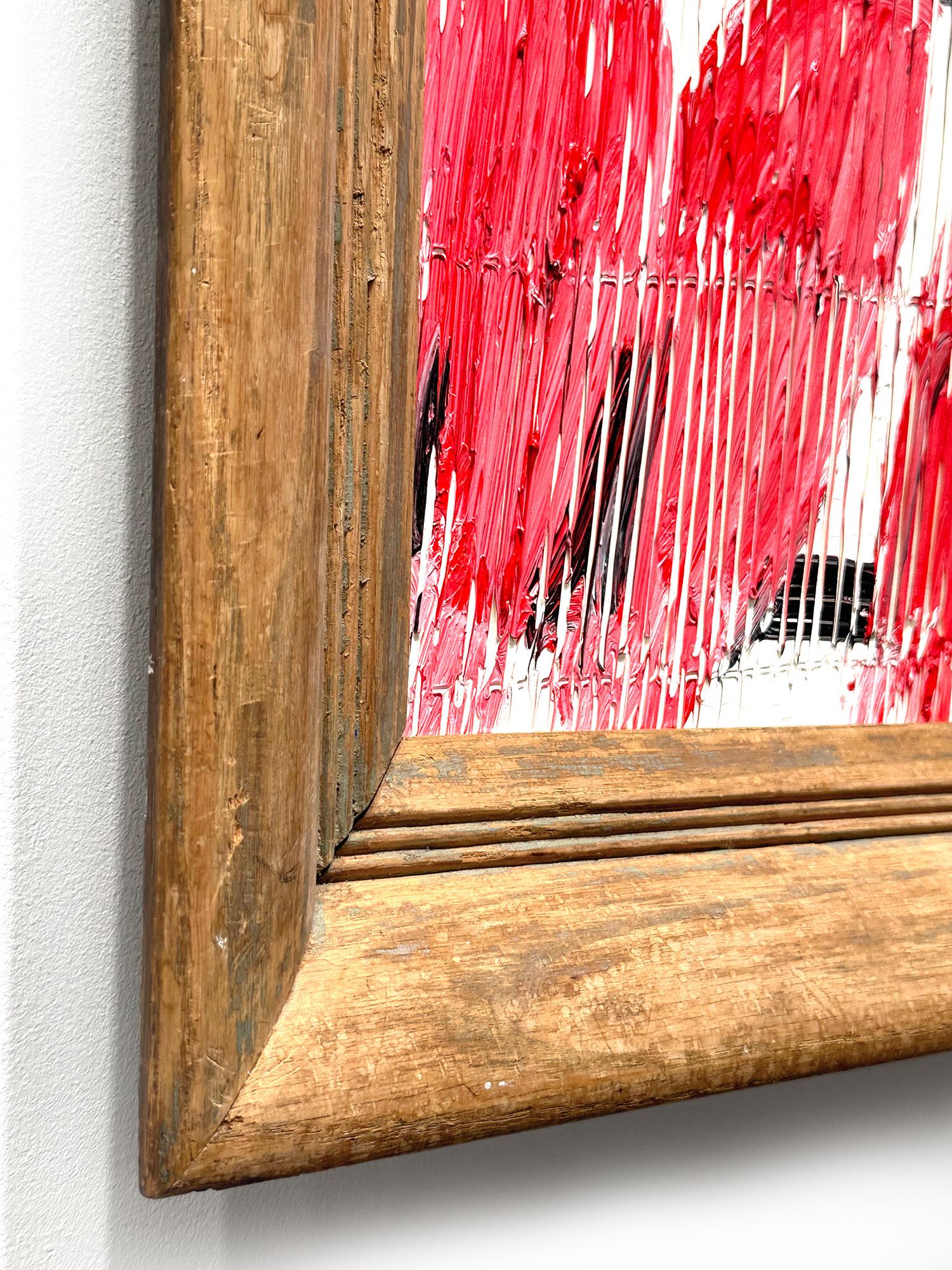 Peinture à l'huile sur panneau de bois, Cardinals rouges sur fond blanc, Virginie cardinale en vente 5