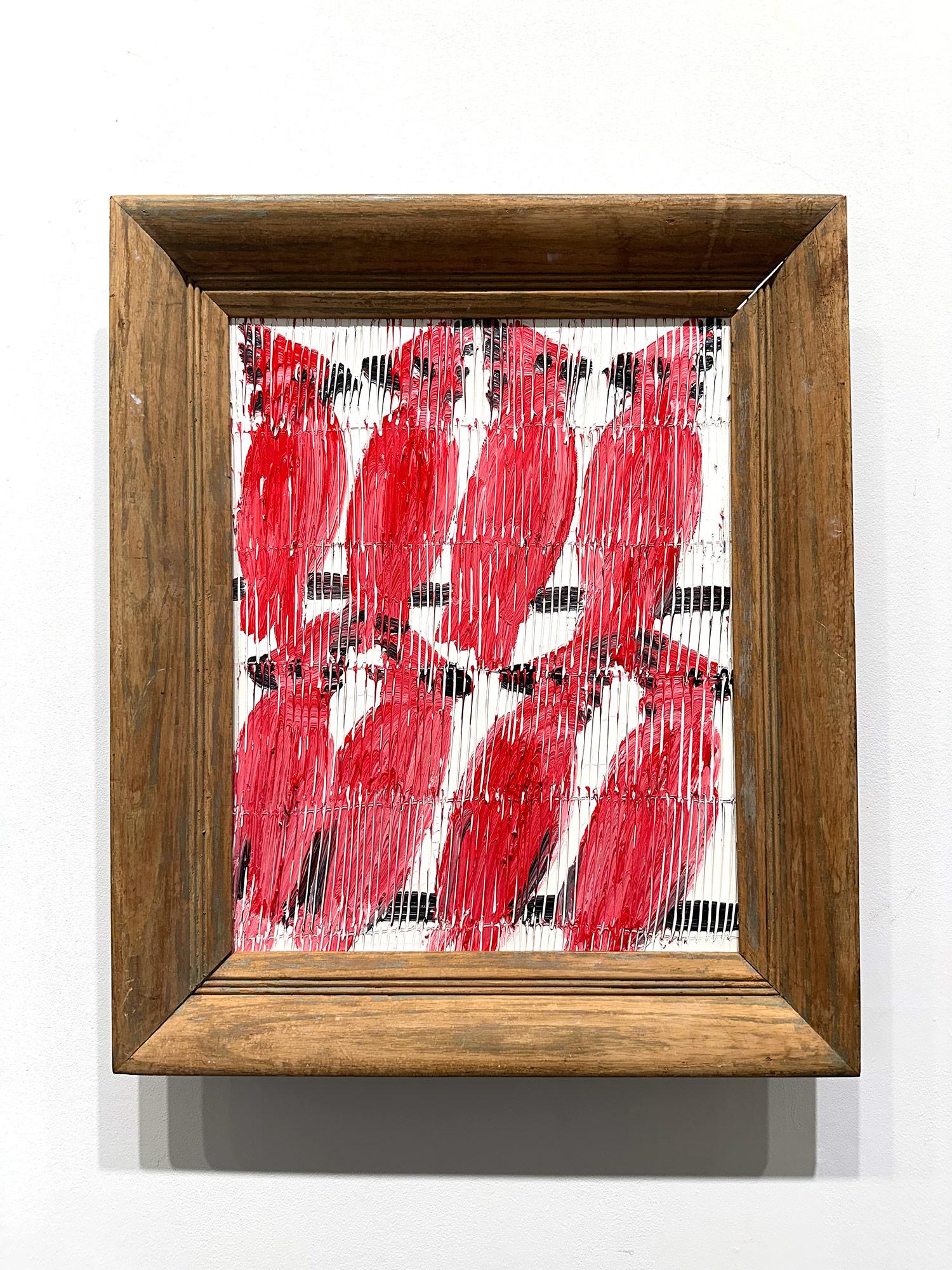 Peinture à l'huile sur panneau de bois, Cardinals rouges sur fond blanc, Virginie cardinale en vente 8