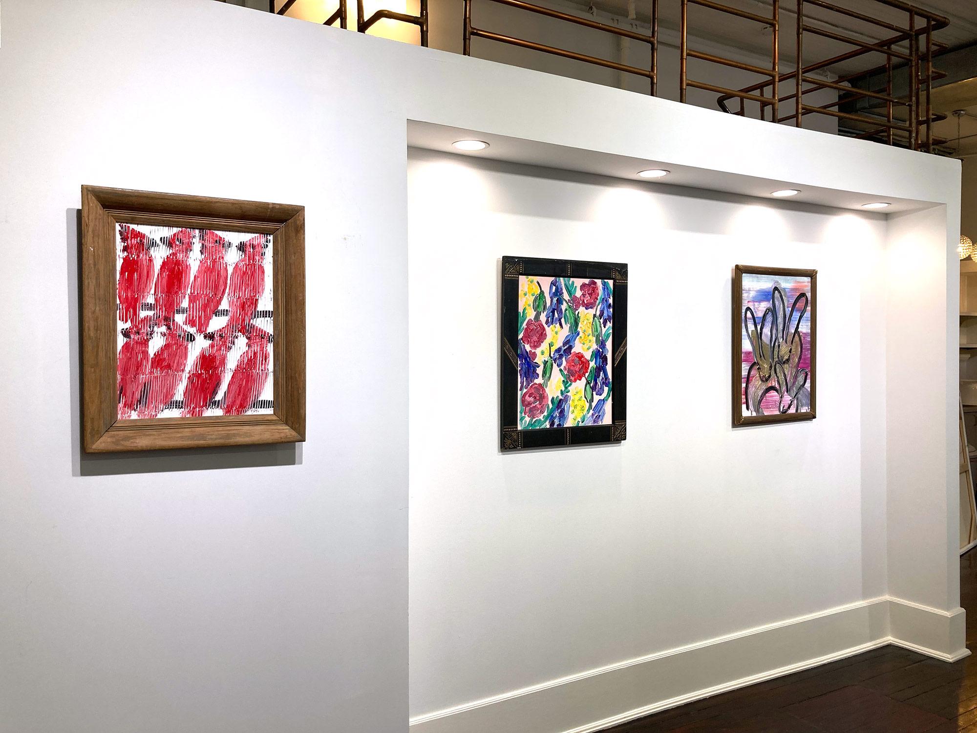 Peinture à l'huile sur panneau de bois, Cardinals rouges sur fond blanc, Virginie cardinale en vente 11