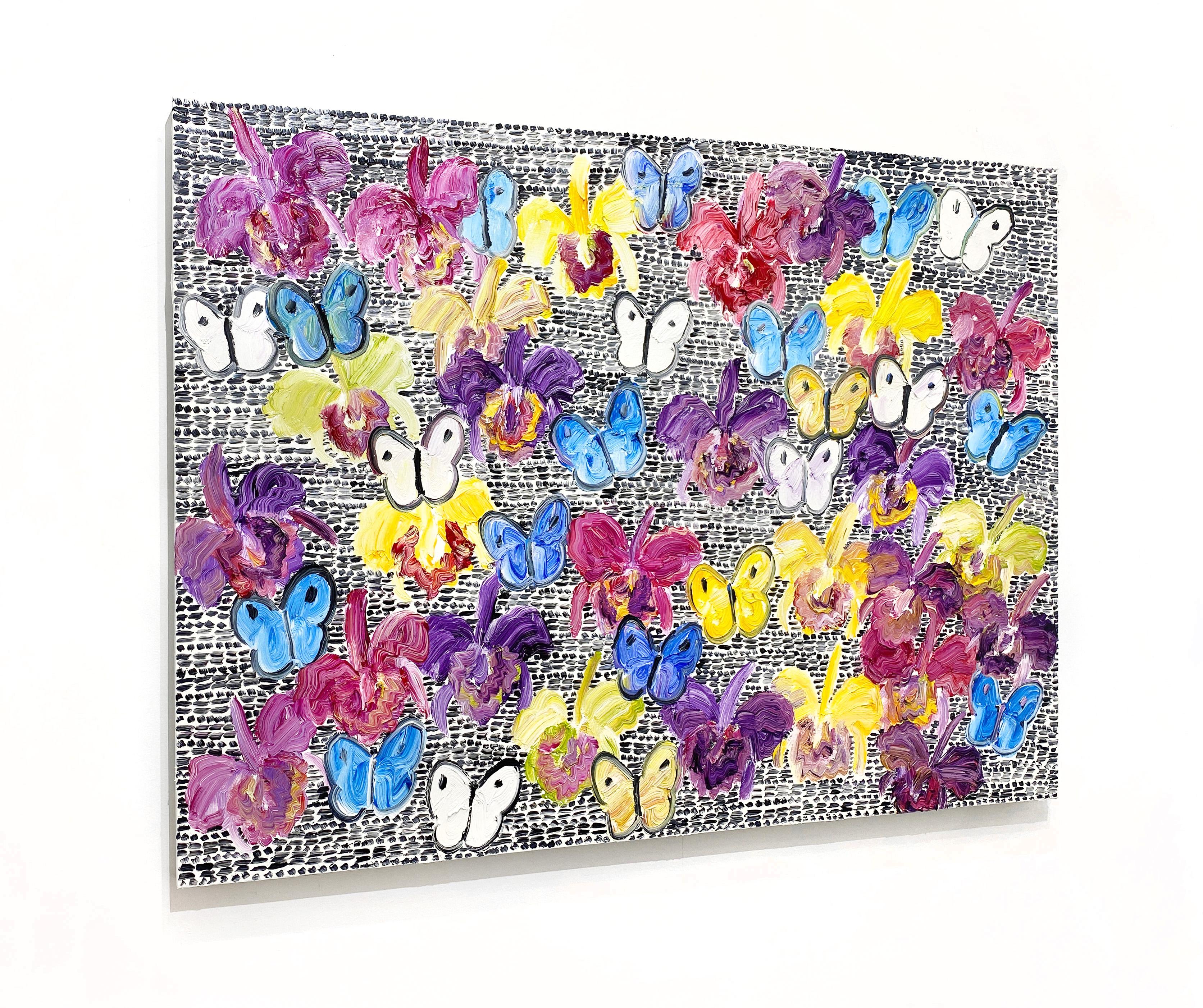 Catelayas & Morphos - Gris Animal Painting par Hunt Slonem