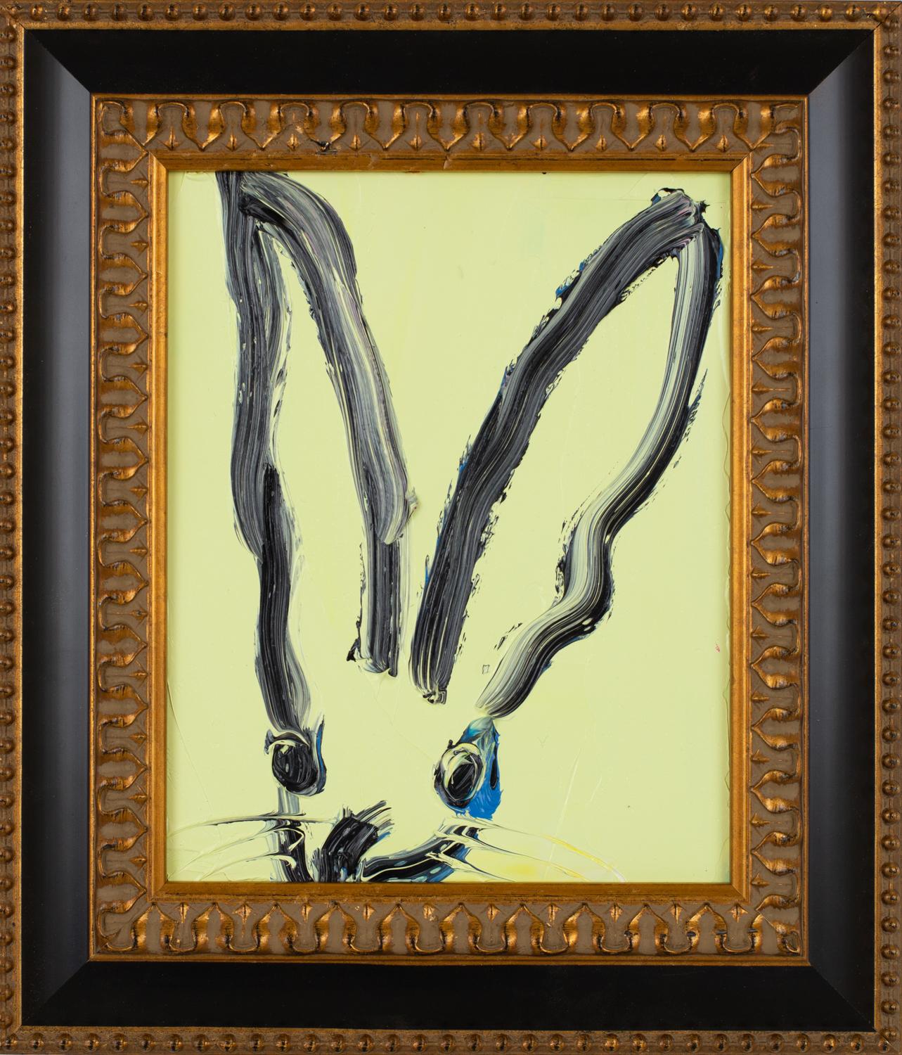 Hunt Slonem Animal Painting - Chartreuse Bunny
