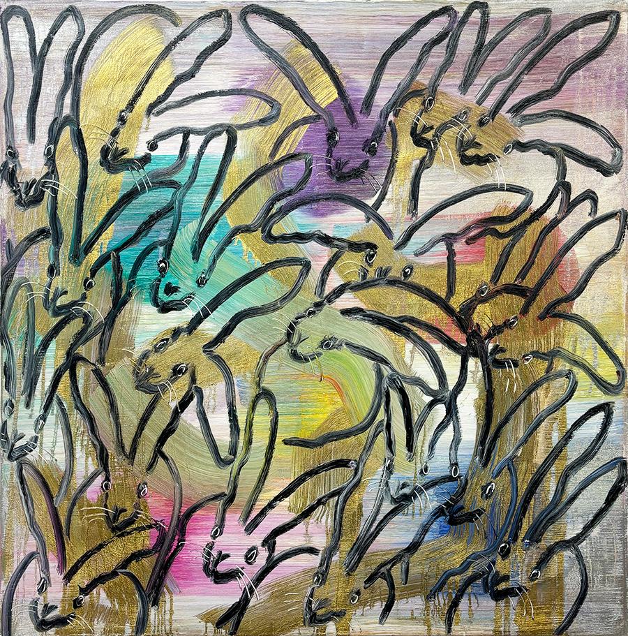 Hunt Slonem "Chinensis 4" Bunnies