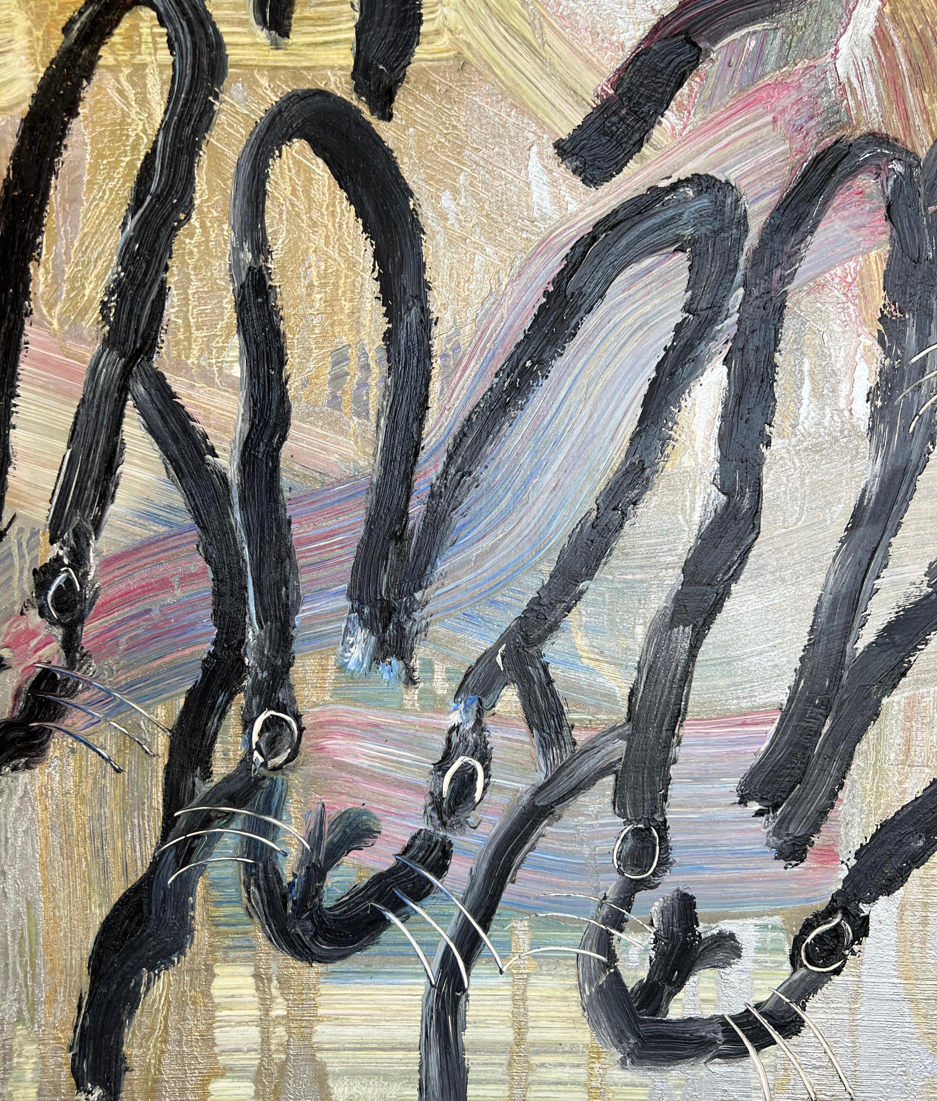 Chinensis Nashville - Animal Painting Marrone di Hunt Slonem