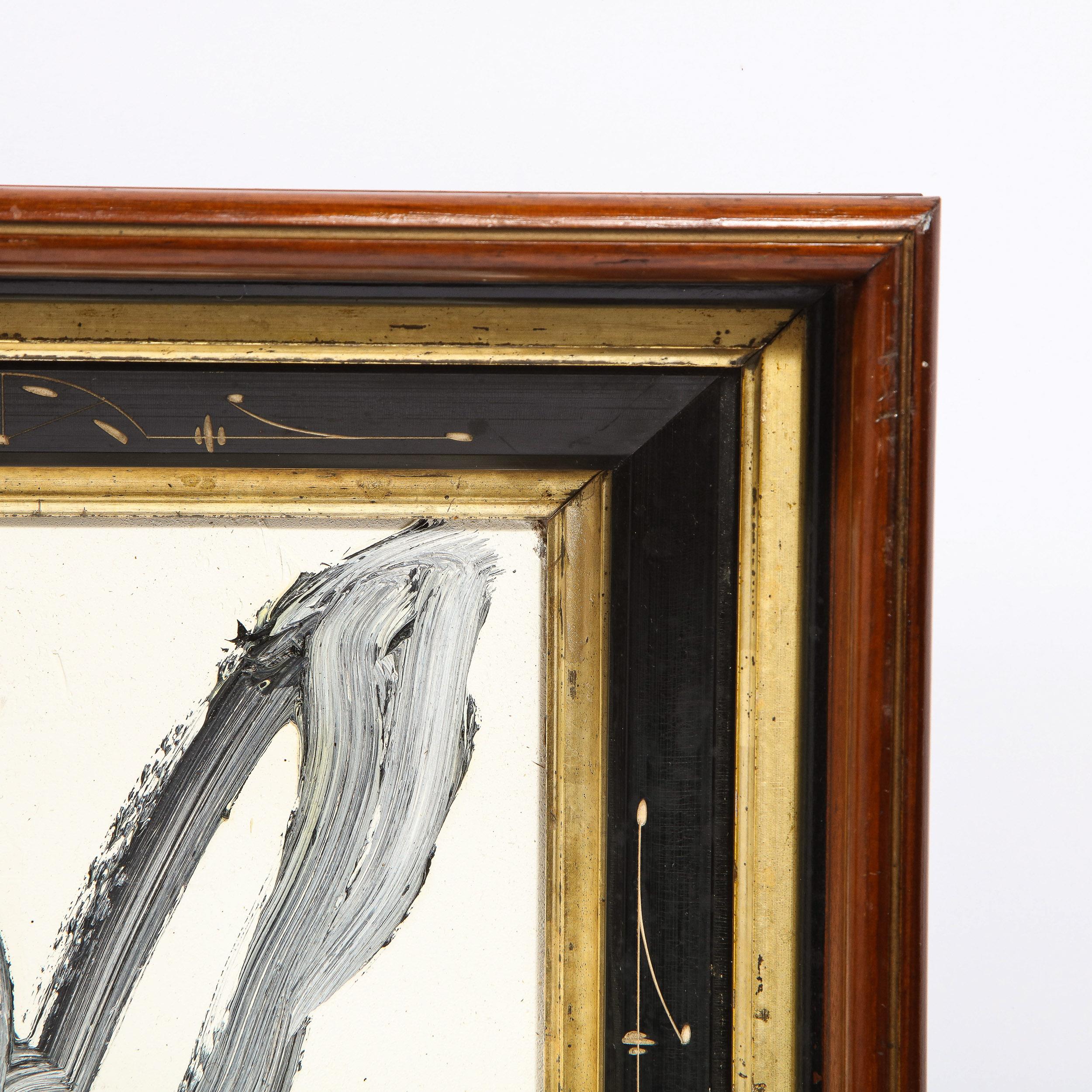 CHL 0948 Monte - Abstract Painting Beige di Hunt Slonem