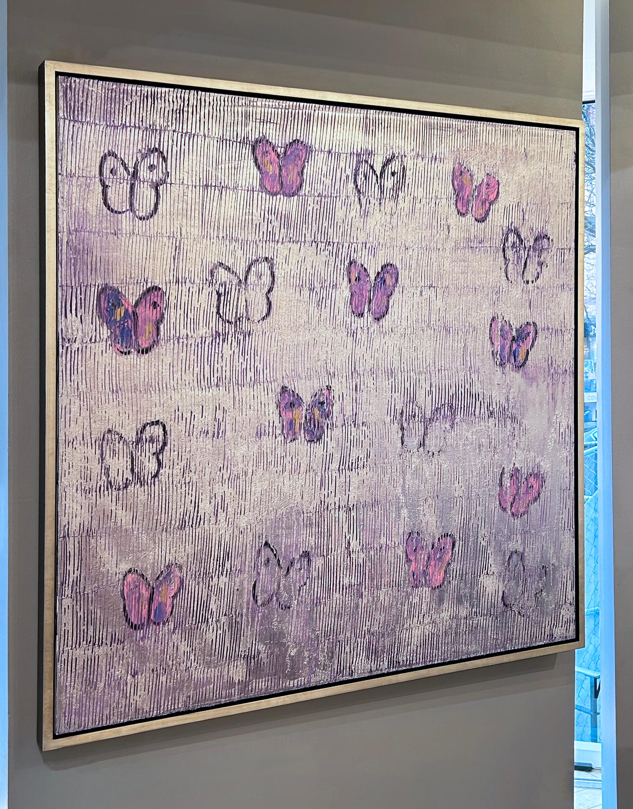 Color Purple - Gray Animal Painting by Hunt Slonem