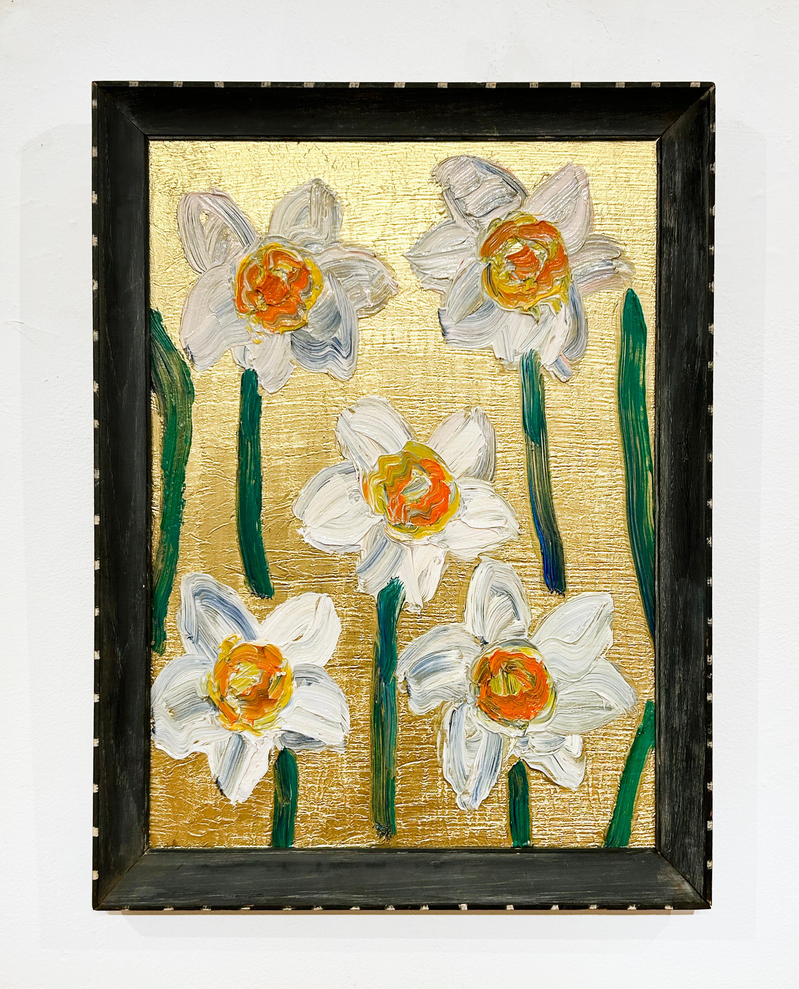Daffodils - Contemporary Painting by Hunt Slonem