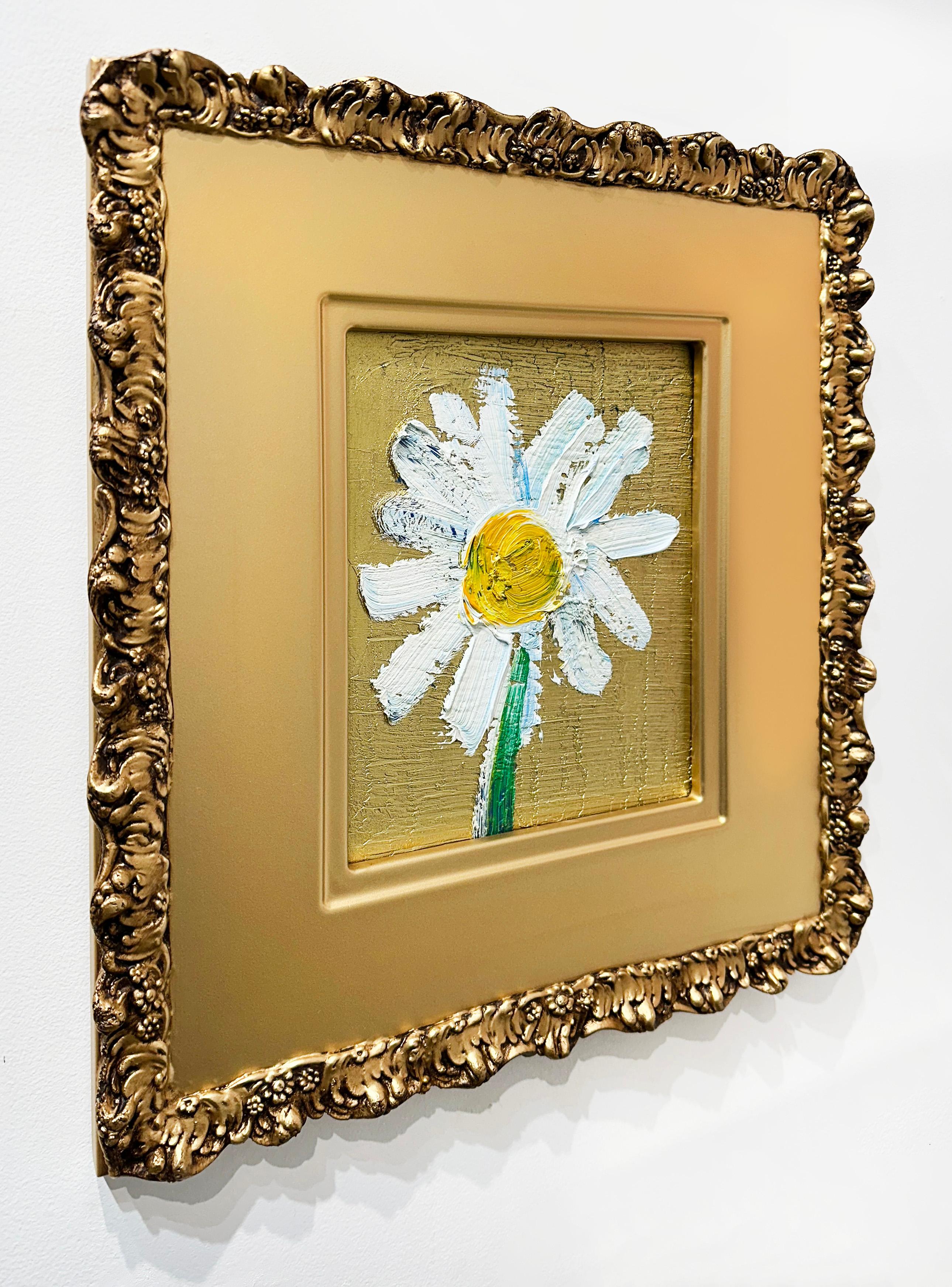 Artist:  Slonem, Hunt
Title: Daisy
Date:  2024
Medium:  Oil on Panel
Unframed Dimensions:  10