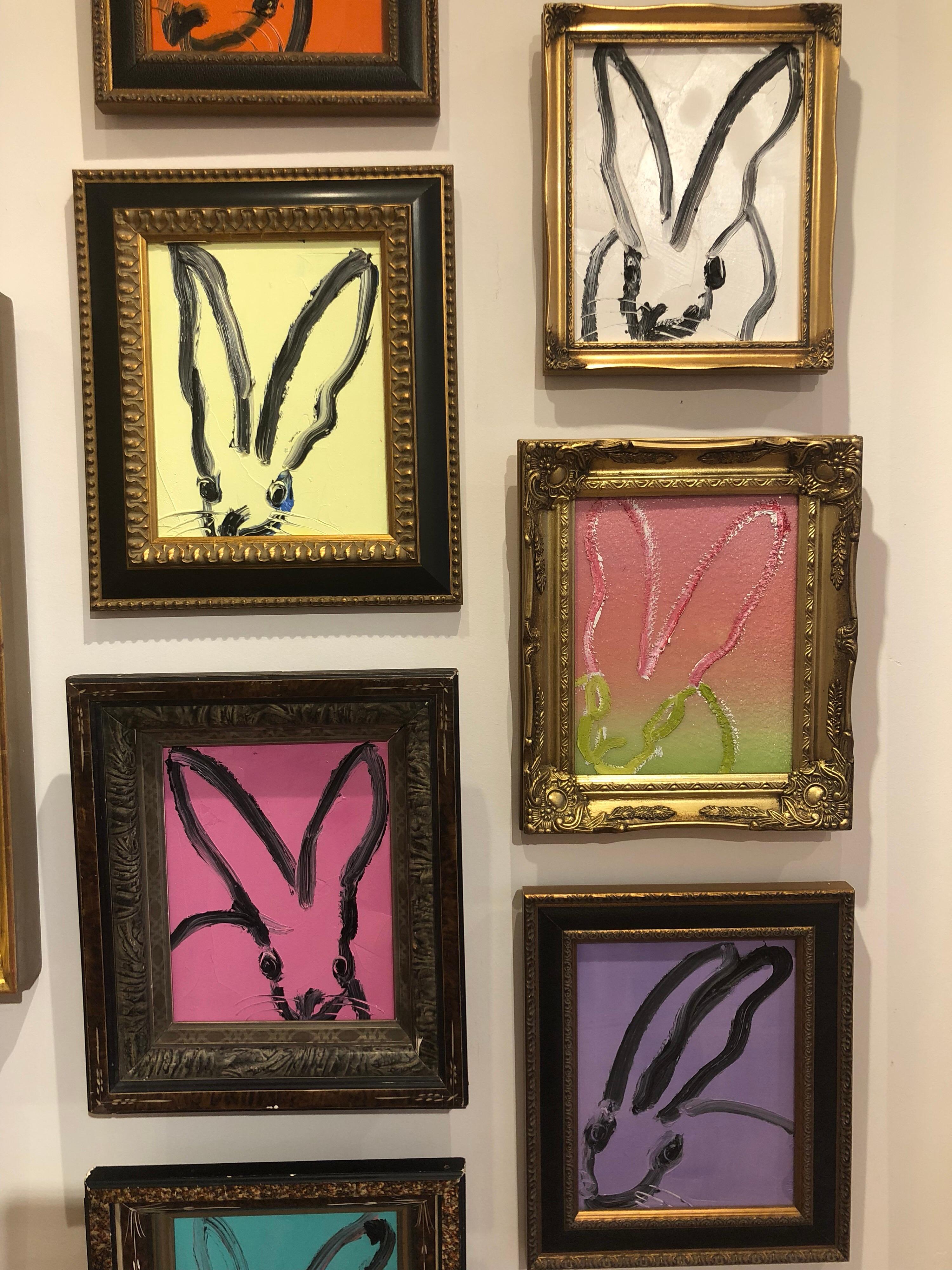Diamond Ombre Bunny - Painting by Hunt Slonem
