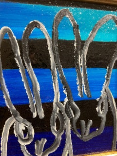 Diamond Strip Painting, Oil and Diamond Dust on Wood, Framed, 2025