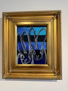 Diamond Strip Painting, Oil and Diamond Dust on Wood, Framed, 2025