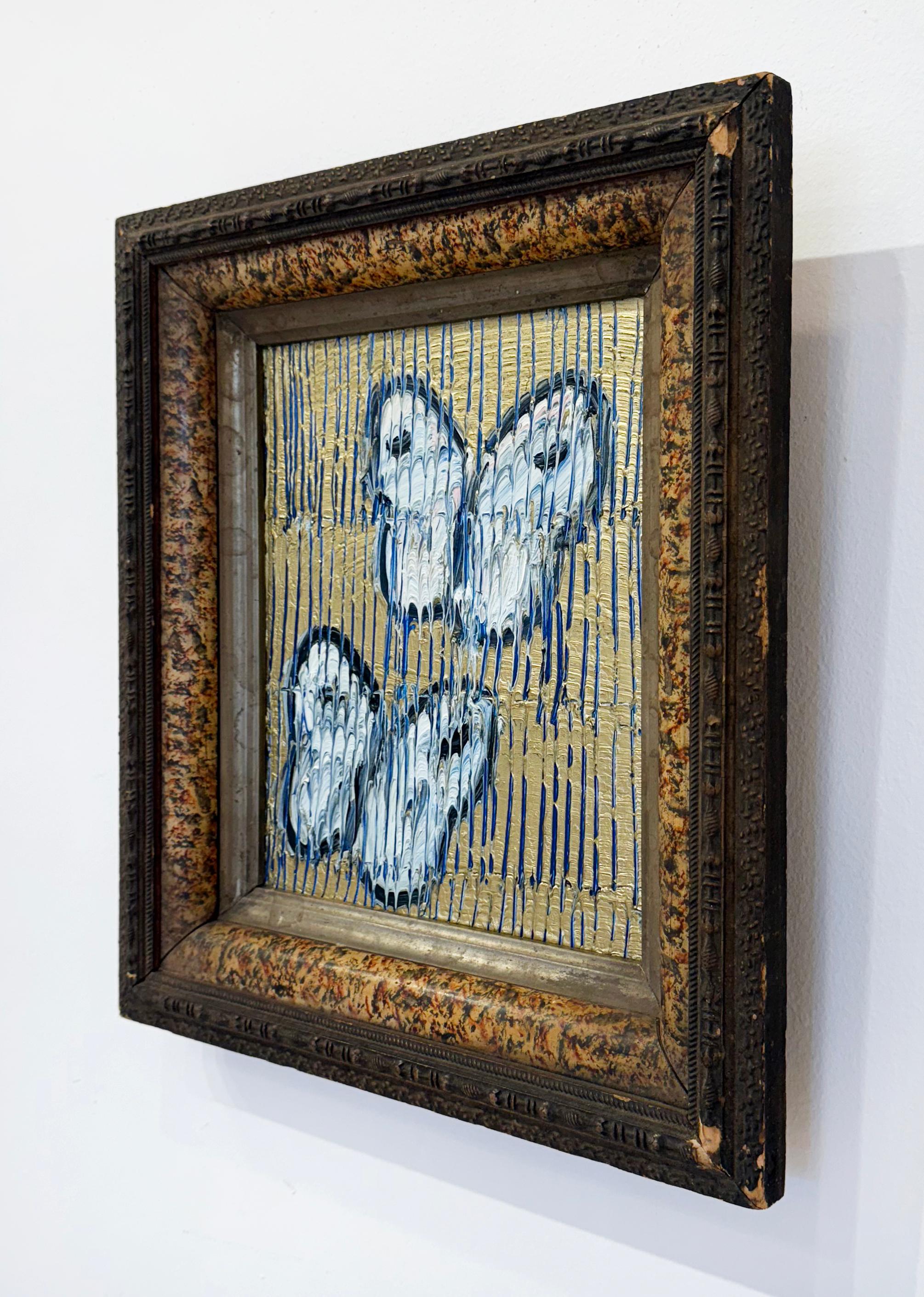 Double Ascension - Black Animal Painting by Hunt Slonem
