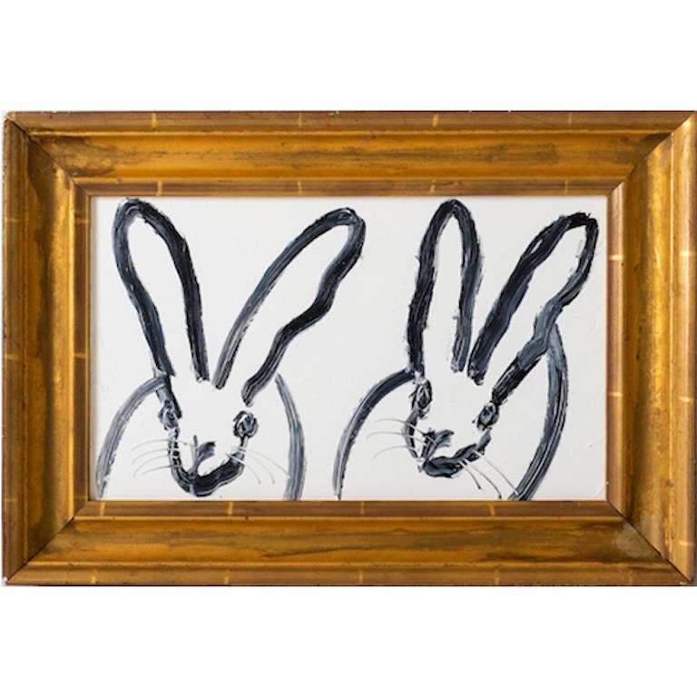 Hunt Slonem Animal Painting - Double Bunny (CSR1786)