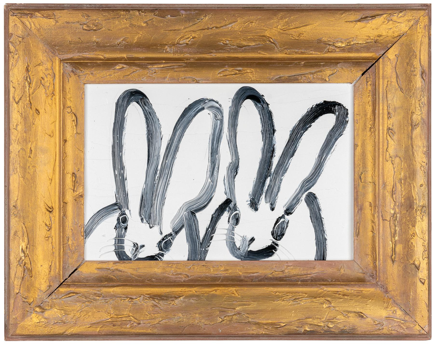 Hunt Slonem Animal Painting – Doppelter Hase (JEM0485)