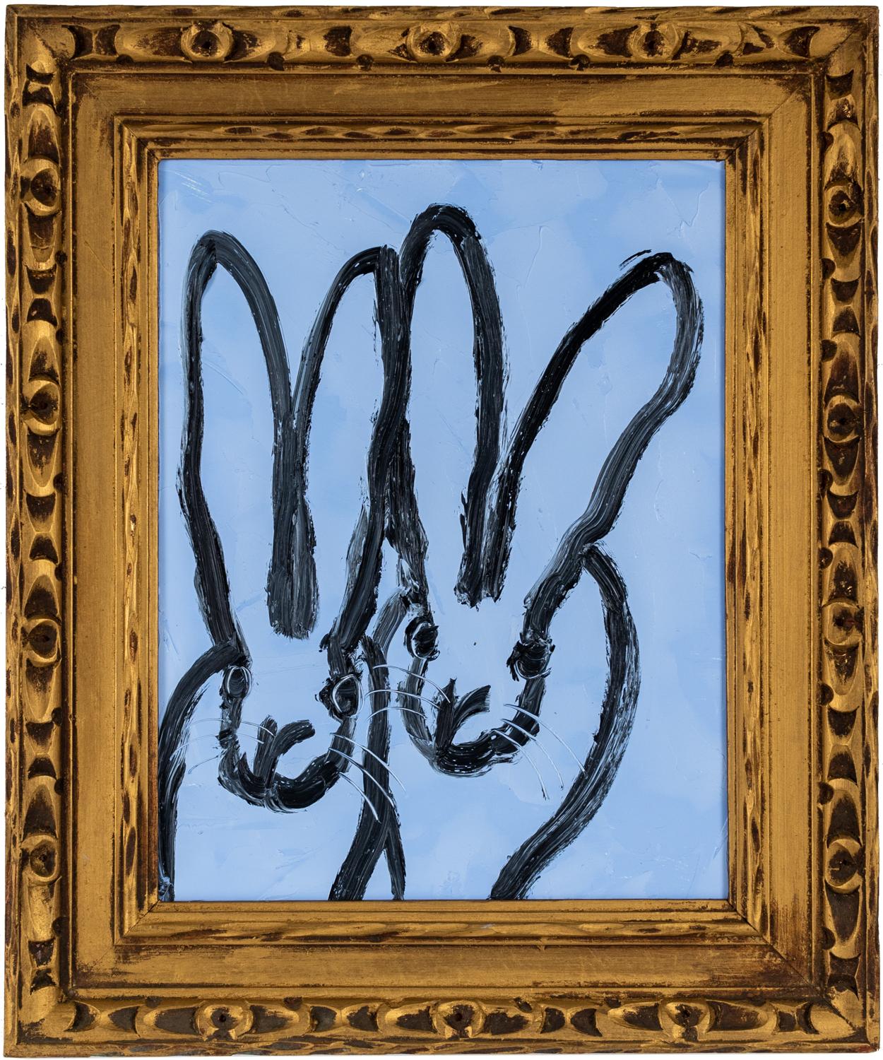 Hunt Slonem Animal Painting - Double Bunny Other Blue