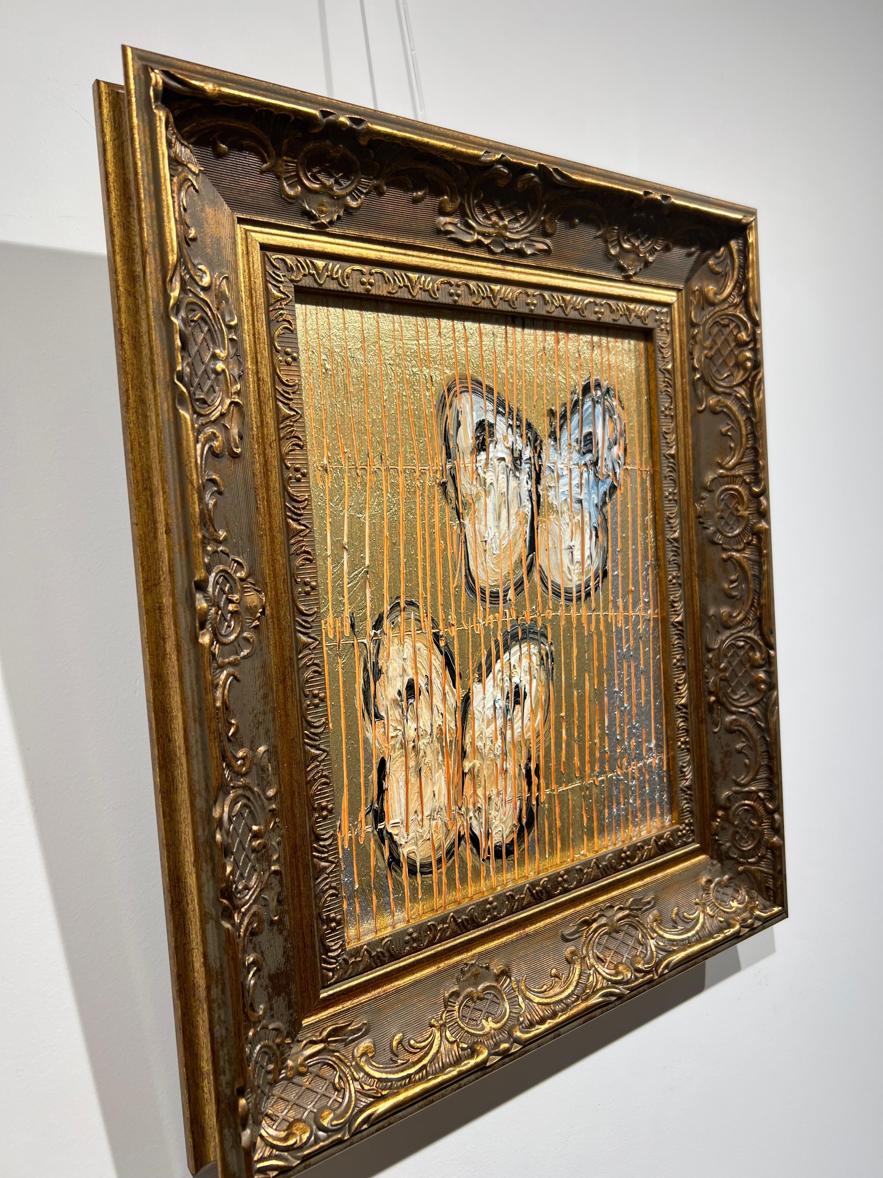 Double Flight - Brown Animal Painting by Hunt Slonem