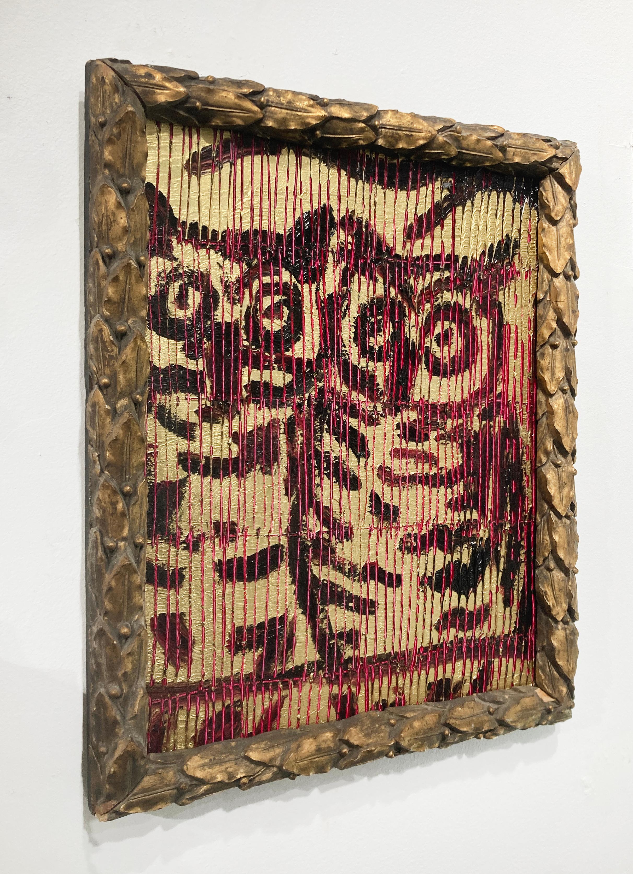 Doppel-Eule (Braun), Animal Painting, von Hunt Slonem