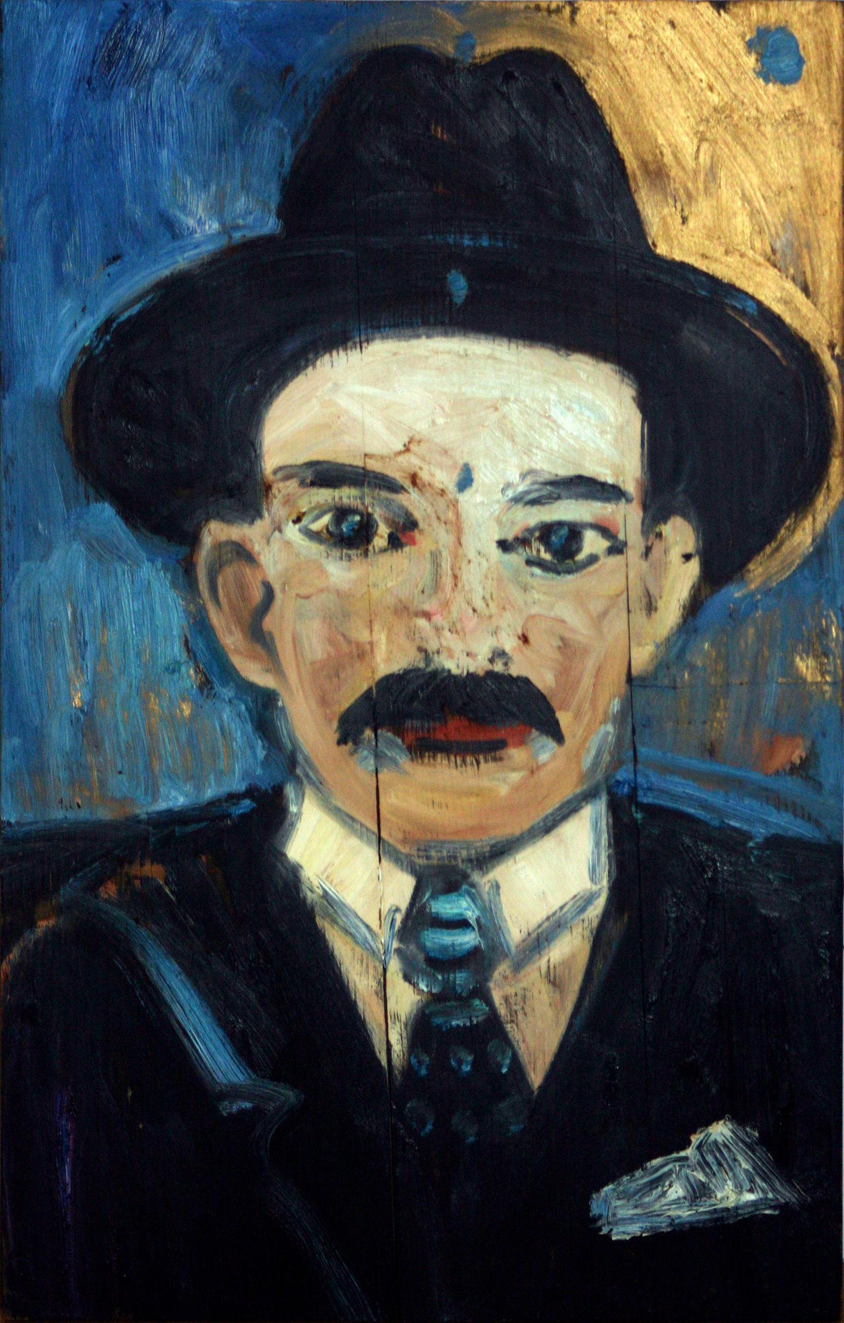 Hunt Slonem Portrait Painting – Gregorio Hernandez