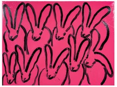 Atemberaubendes Original-Ölgemälde „Bunny Painting“, Neon Savannahs 