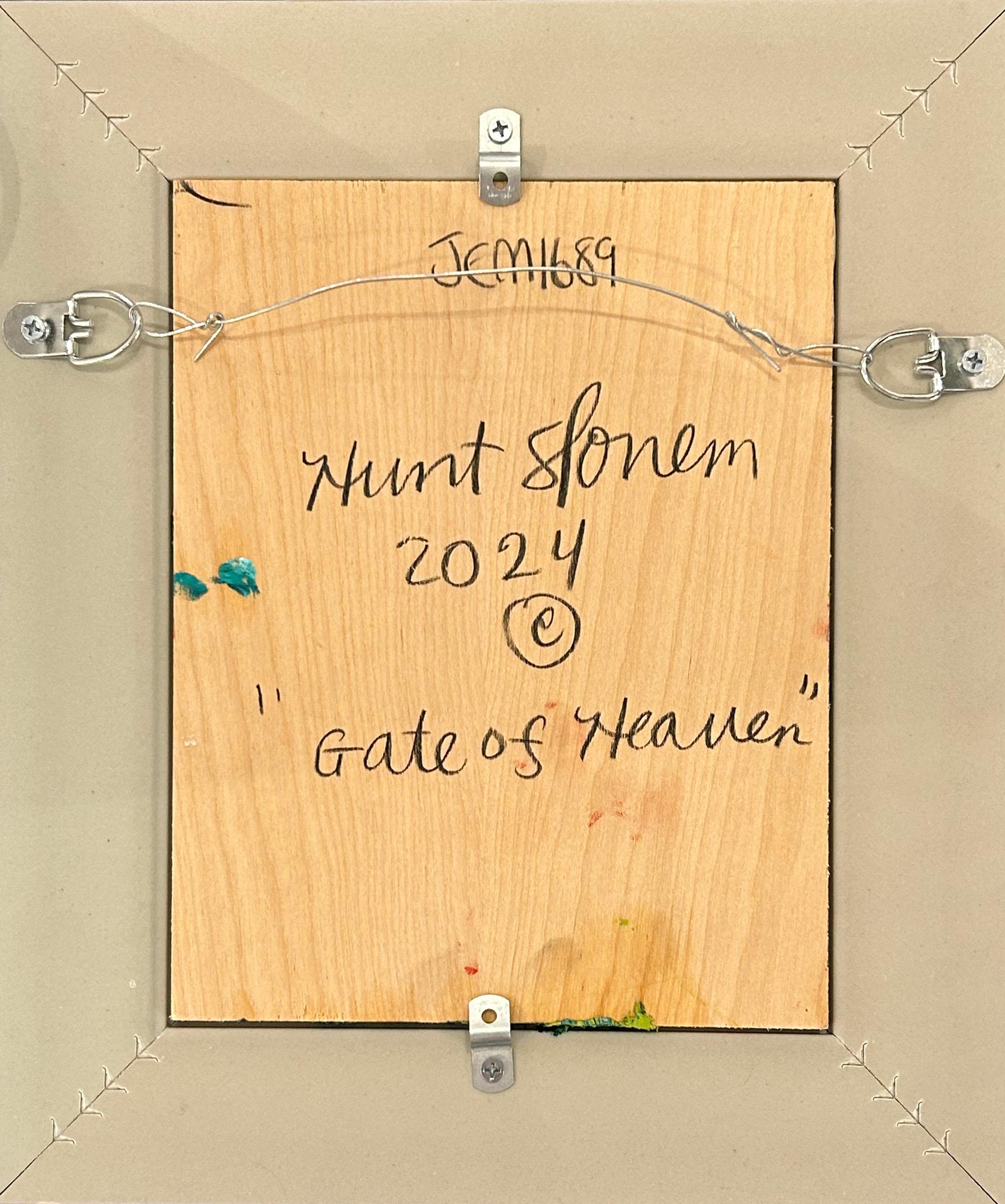 Artist:  Slonem, Hunt
Title: Gates of Heaven
Date:  2024
Medium:  Oil on Wood
Unframed Dimensions:  10