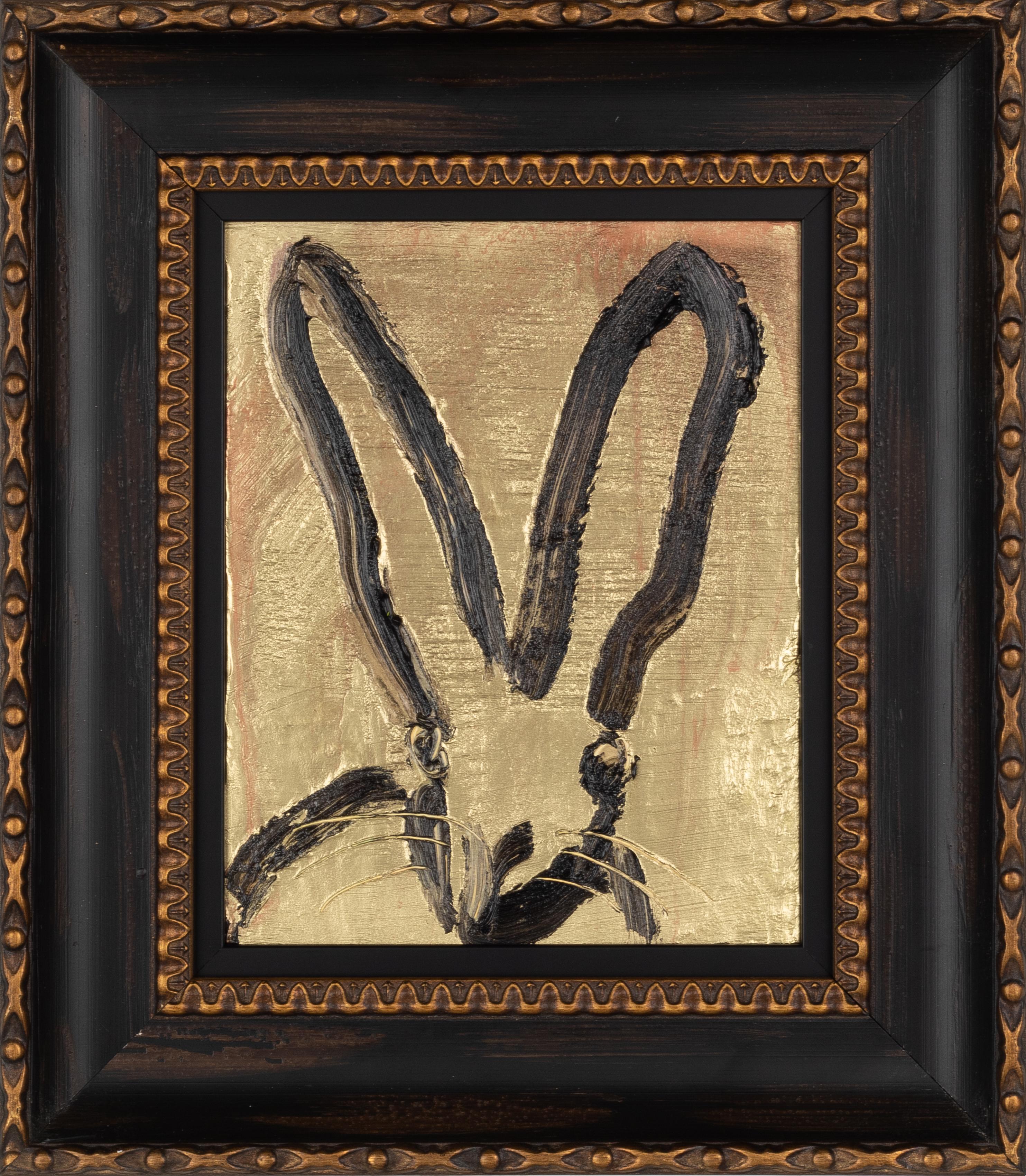 Hunt Slonem Animal Painting - Gold Bunny
